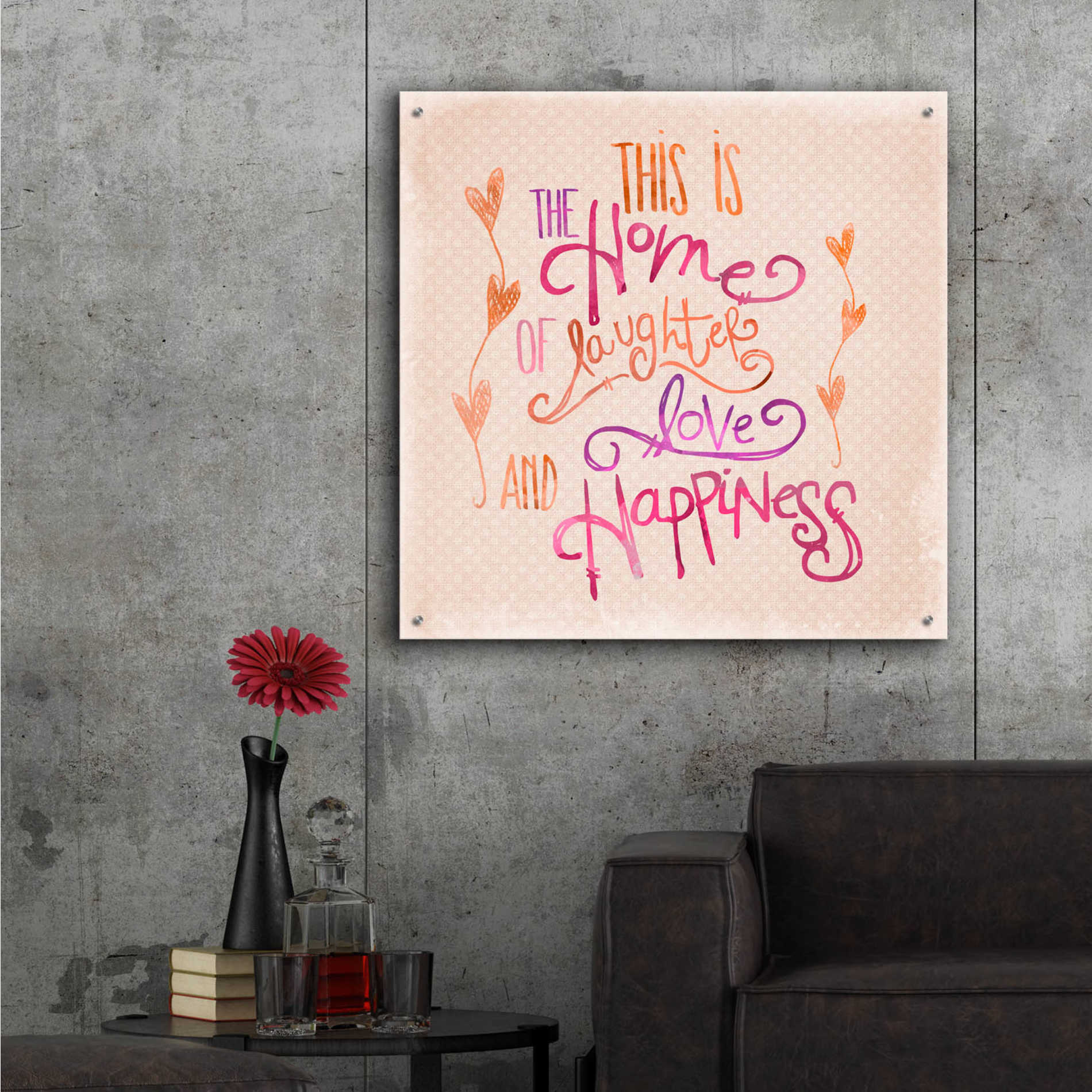 Epic Art 'Home Of Happiness' by Andrea Haase Acrylic Glass Wall Art,36x36