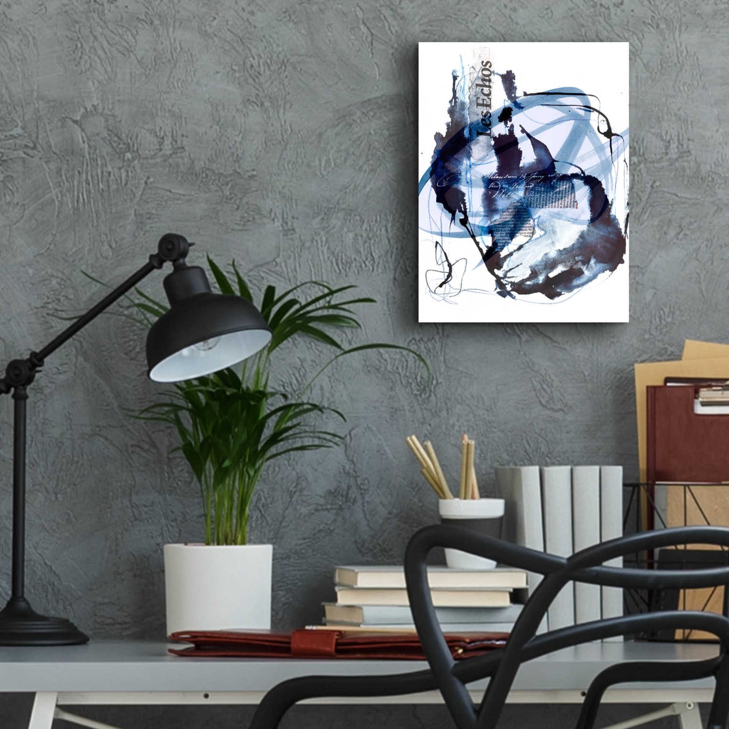 Epic Art 'Story Of Passion Blue' by Andrea Haase Acrylic Glass Wall Art,12x16