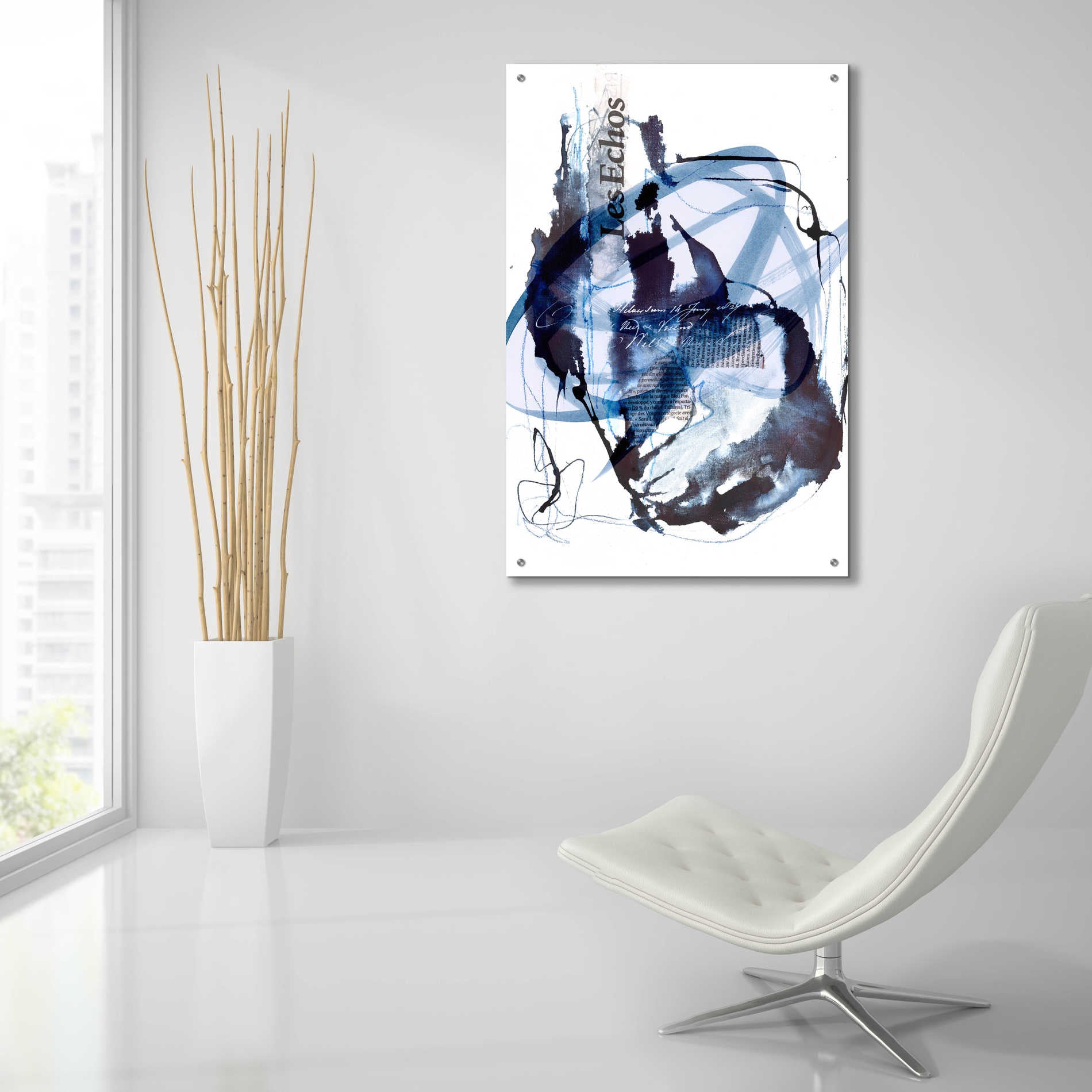 Epic Art 'Story Of Passion Blue' by Andrea Haase Acrylic Glass Wall Art,24x36