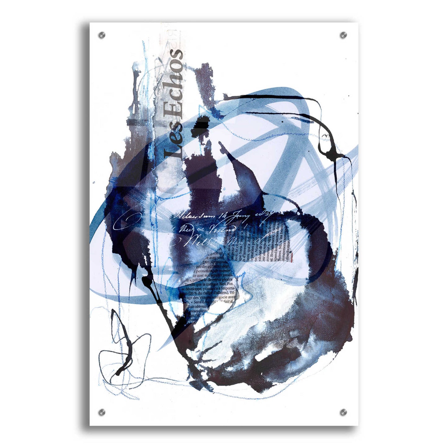 Epic Art 'Story Of Passion Blue' by Andrea Haase Acrylic Glass Wall Art,24x36