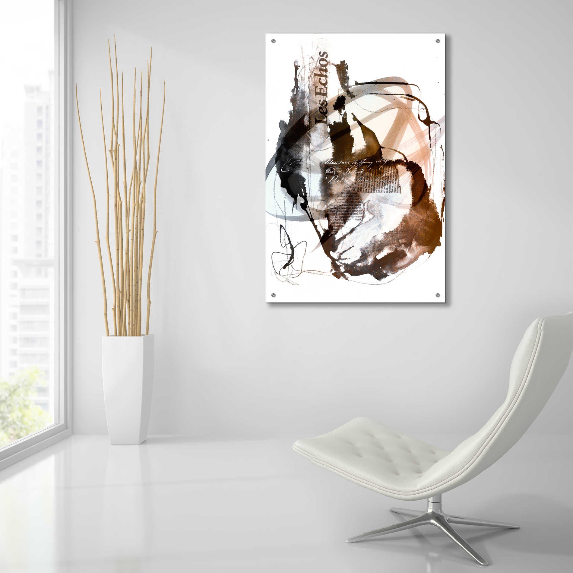 Epic Art 'Story Of Passion Brown' by Andrea Haase Acrylic Glass Wall Art,24x36