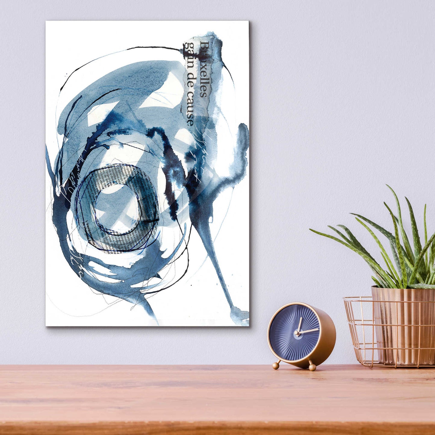 Epic Art 'Story Of Hope Blue' by Andrea Haase Acrylic Glass Wall Art,12x16