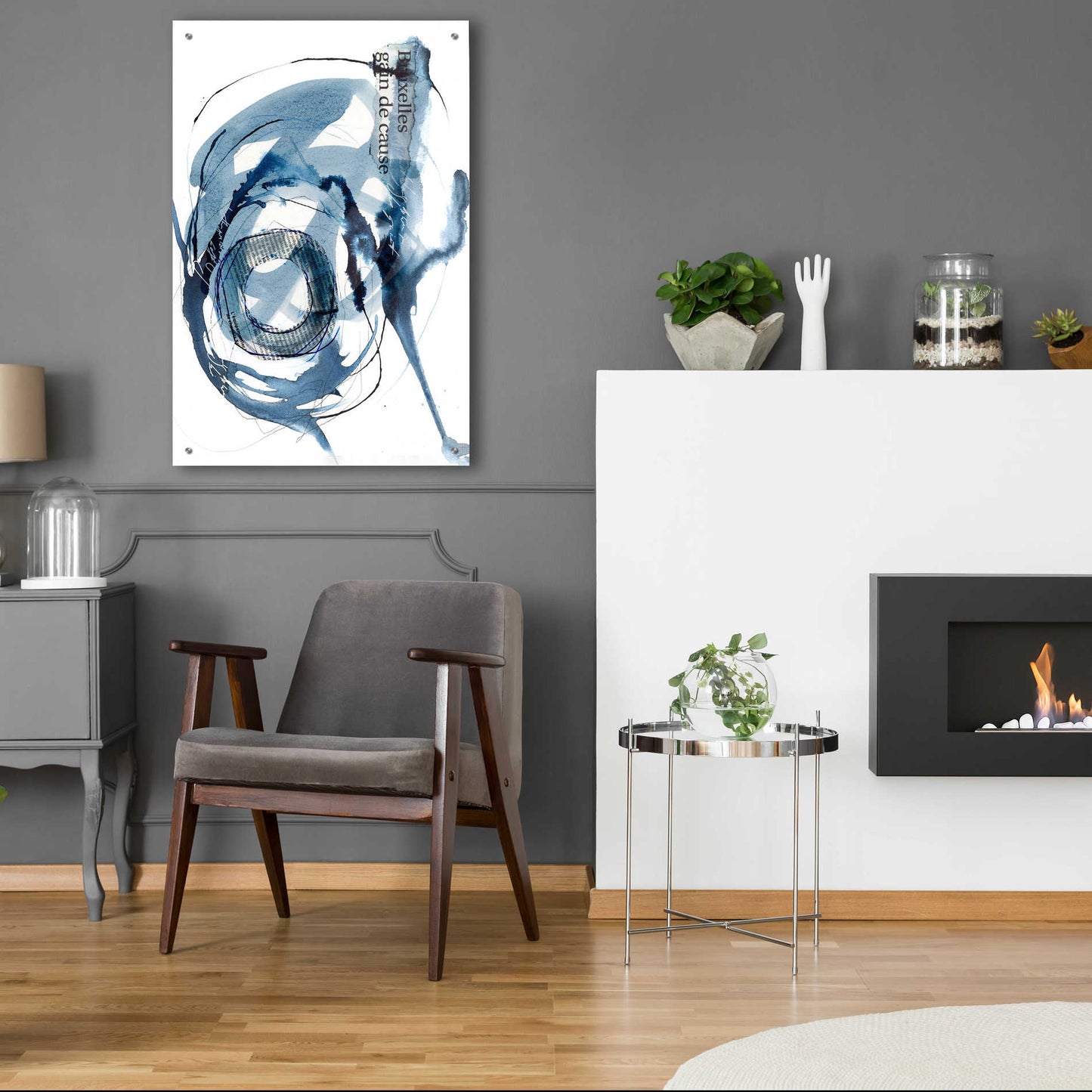 Epic Art 'Story Of Hope Blue' by Andrea Haase Acrylic Glass Wall Art,24x36