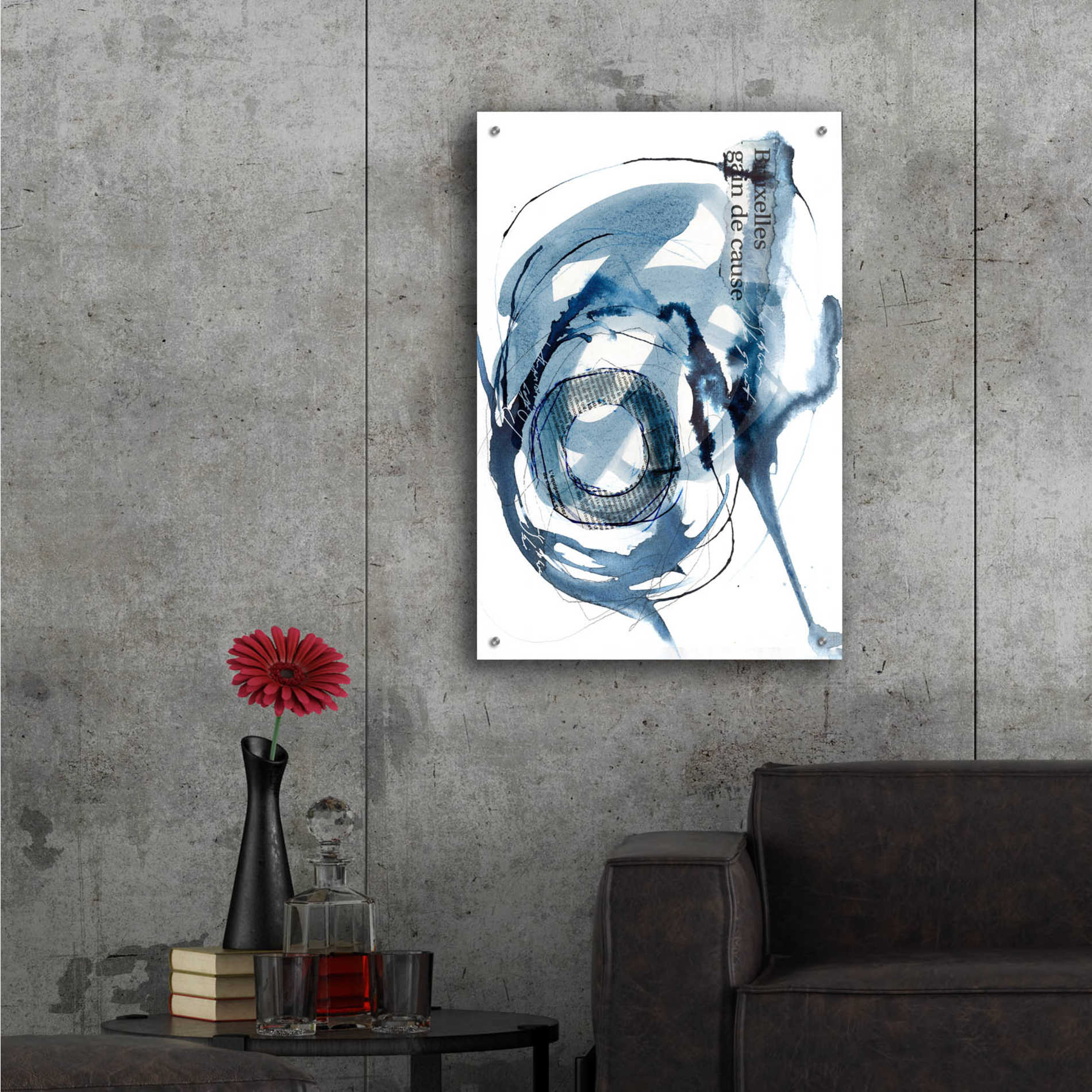 Epic Art 'Story Of Hope Blue' by Andrea Haase Acrylic Glass Wall Art,24x36