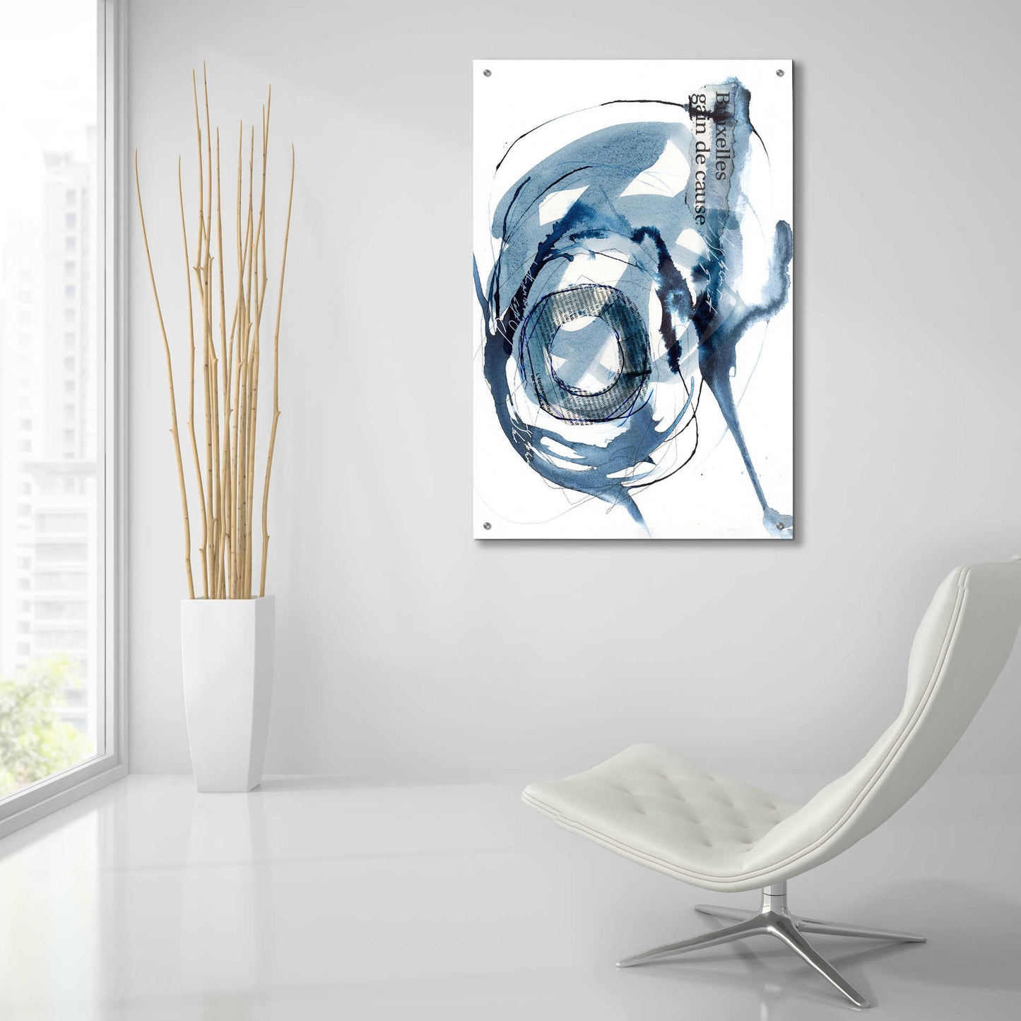 Epic Art 'Story Of Hope Blue' by Andrea Haase Acrylic Glass Wall Art,24x36