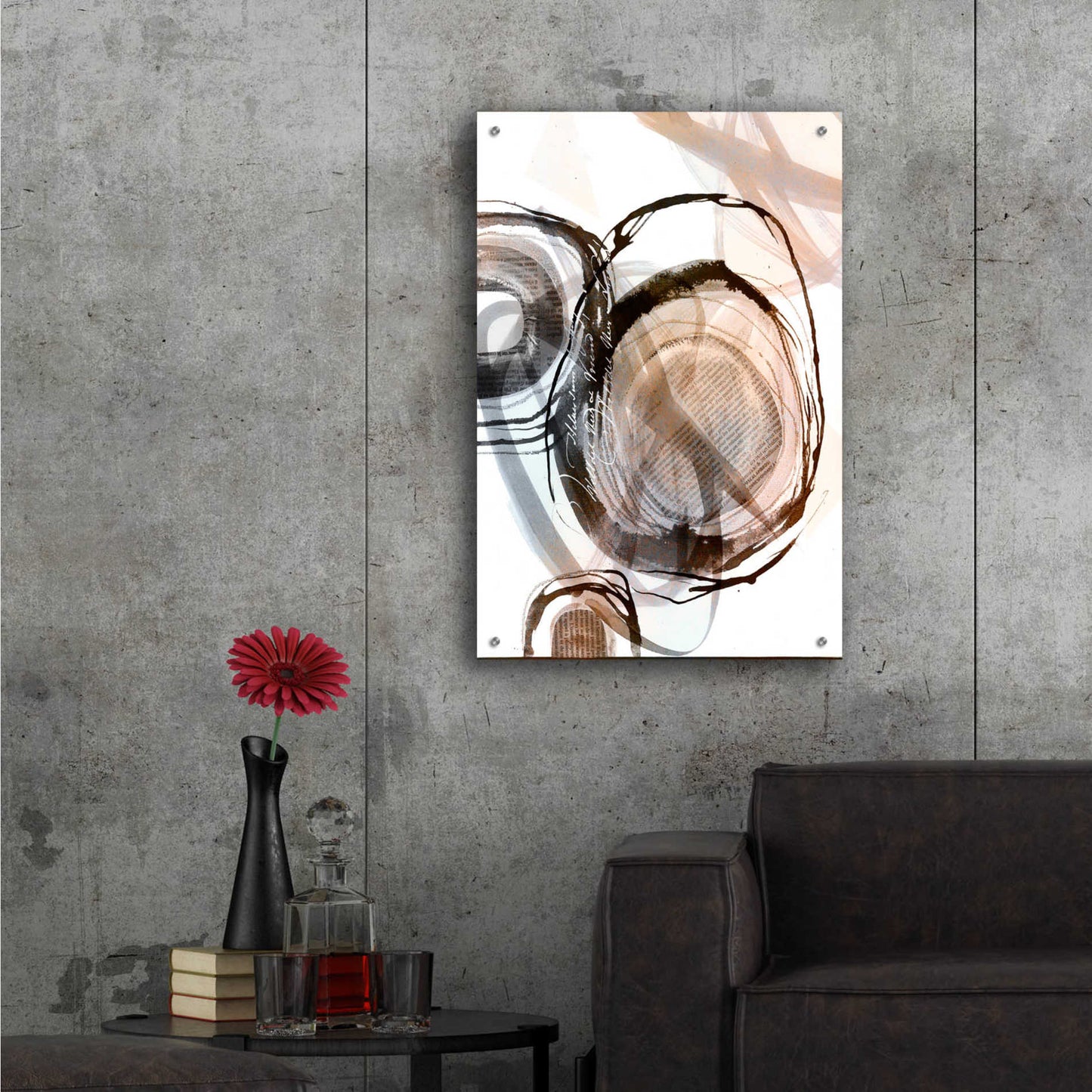 Epic Art 'Story Of Escape Brown' by Andrea Haase Acrylic Glass Wall Art,24x36