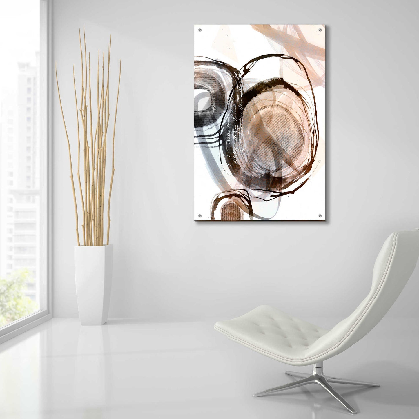 Epic Art 'Story Of Escape Brown' by Andrea Haase Acrylic Glass Wall Art,24x36