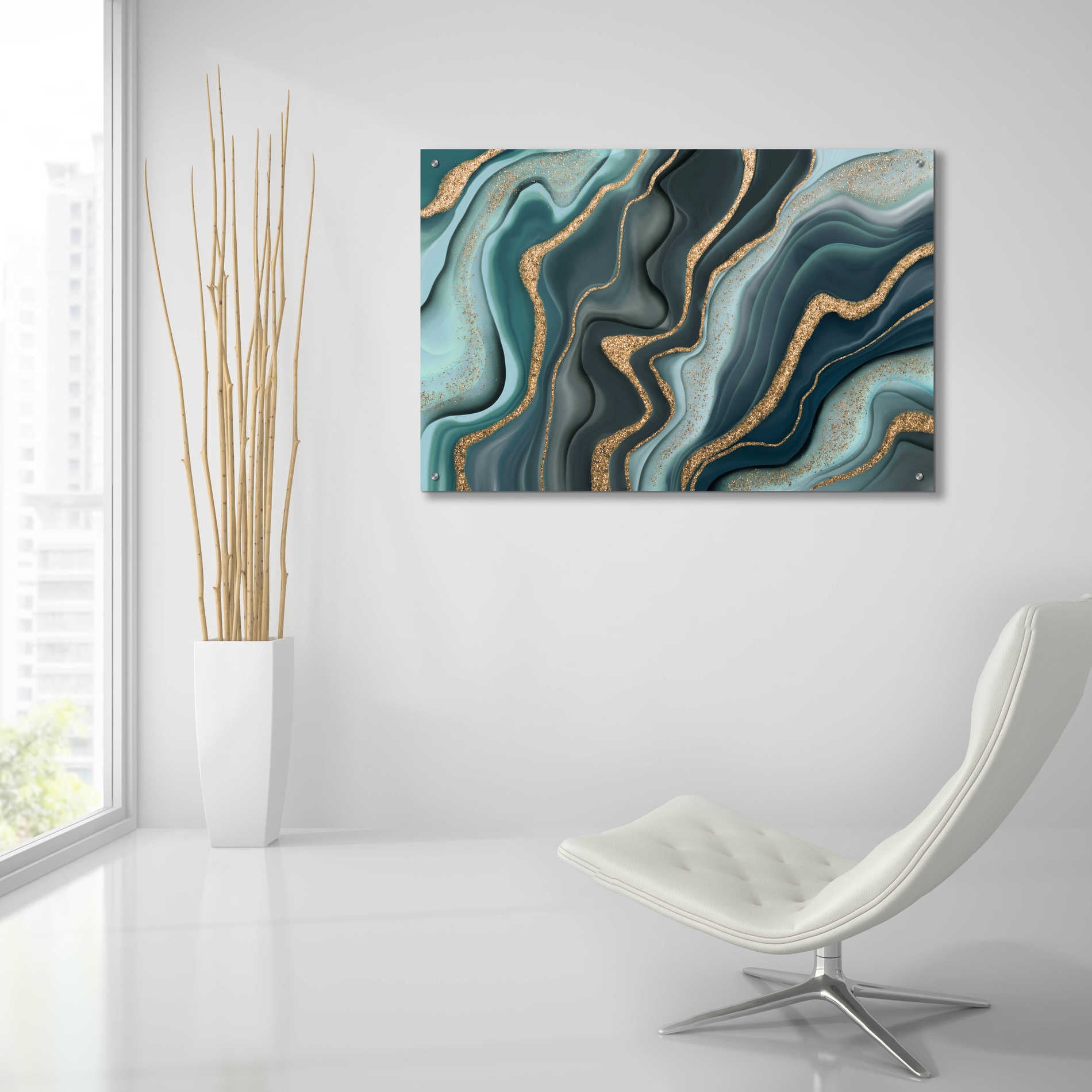 Epic Art 'Marbled Ink' by Andrea Haase Acrylic Glass Wall Art,36x24