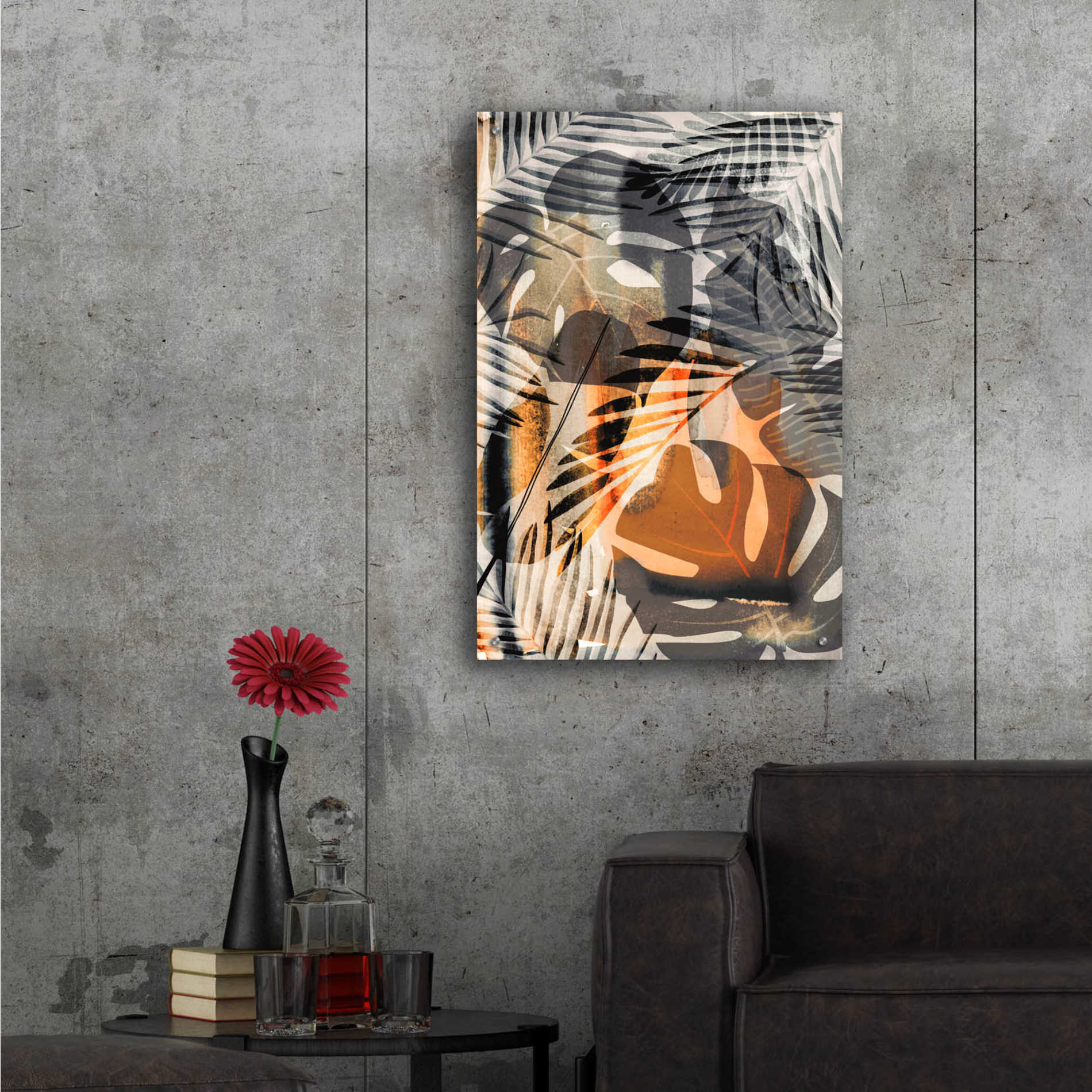 Epic Art 'Exotic Night Orange' by Andrea Haase Acrylic Glass Wall Art,24x36
