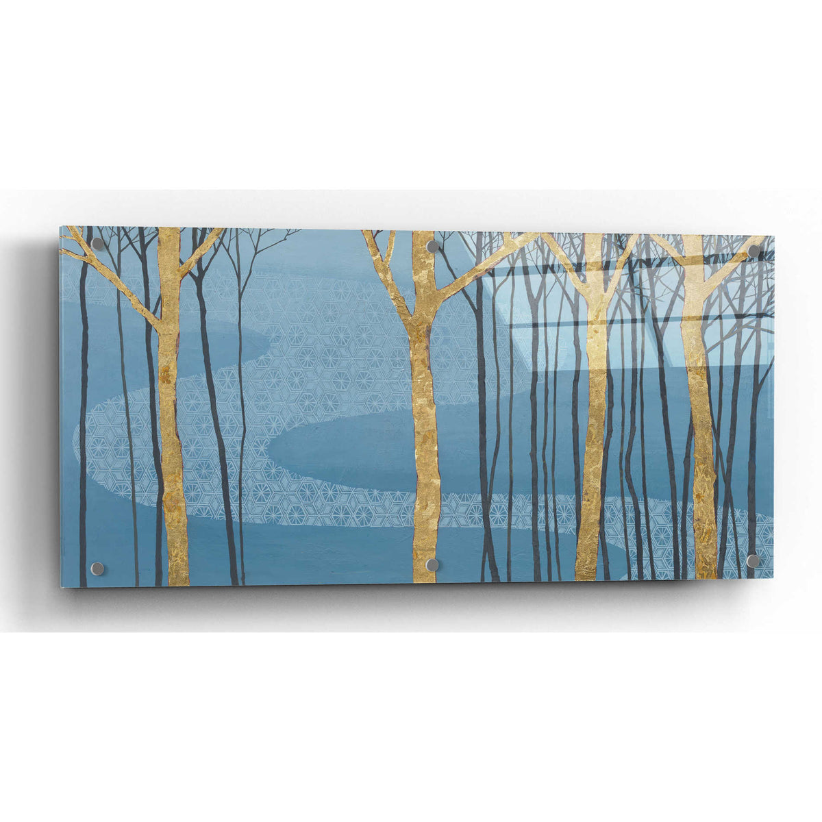 Epic Art 'Katonah Gold' by Katherine Lovell, Acrylic Glass Wall Art,2:1