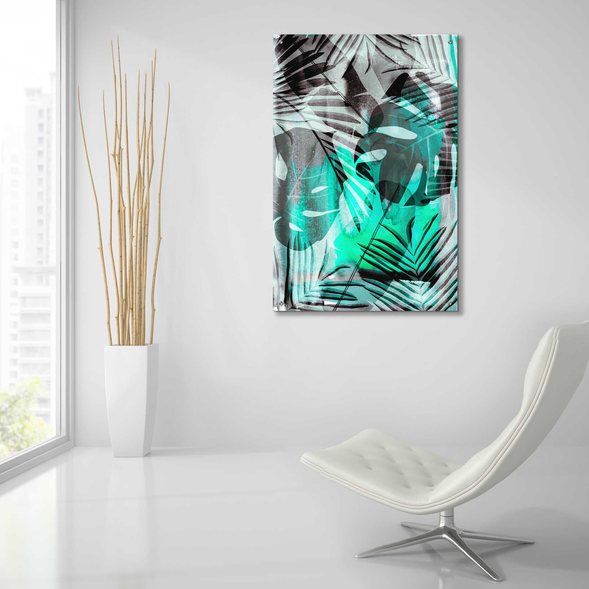 Epic Art 'Exotic Adventure Green' by Andrea Haase Acrylic Glass Wall Art,24x36