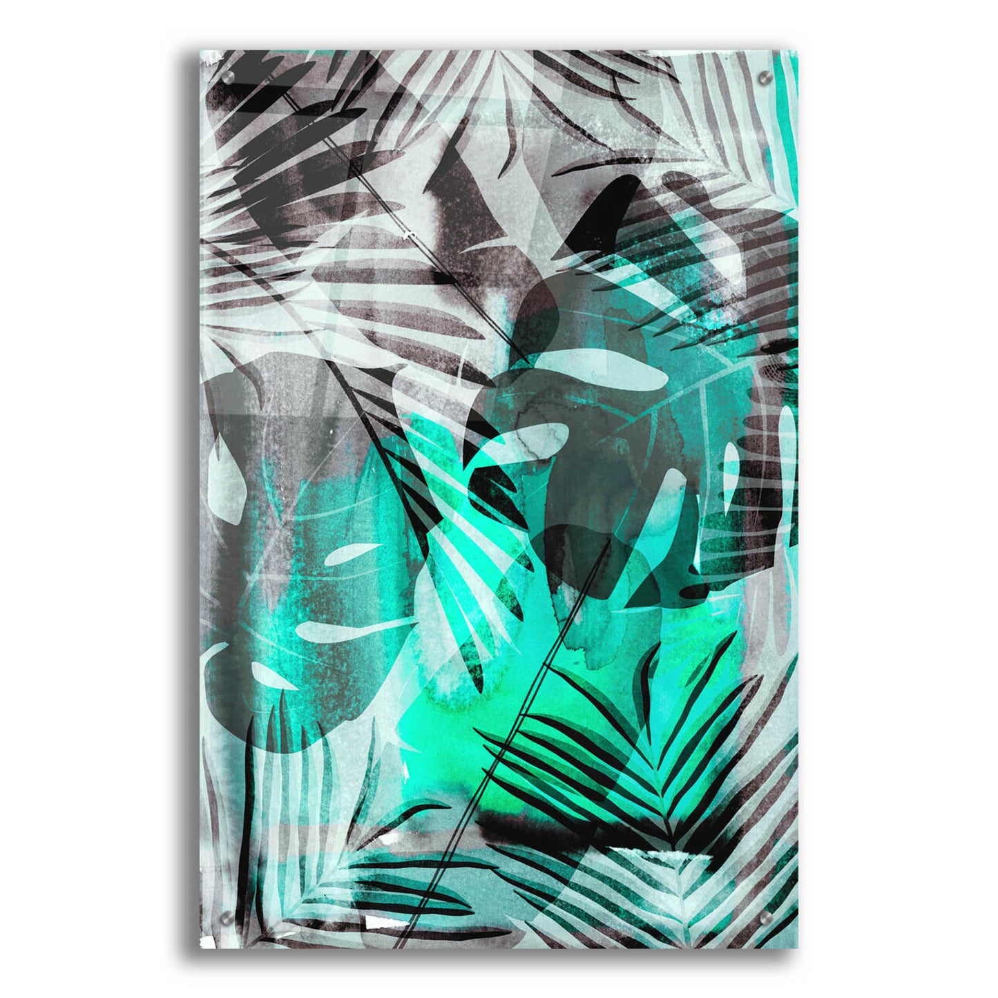 Epic Art 'Exotic Adventure Green' by Andrea Haase Acrylic Glass Wall Art,24x36