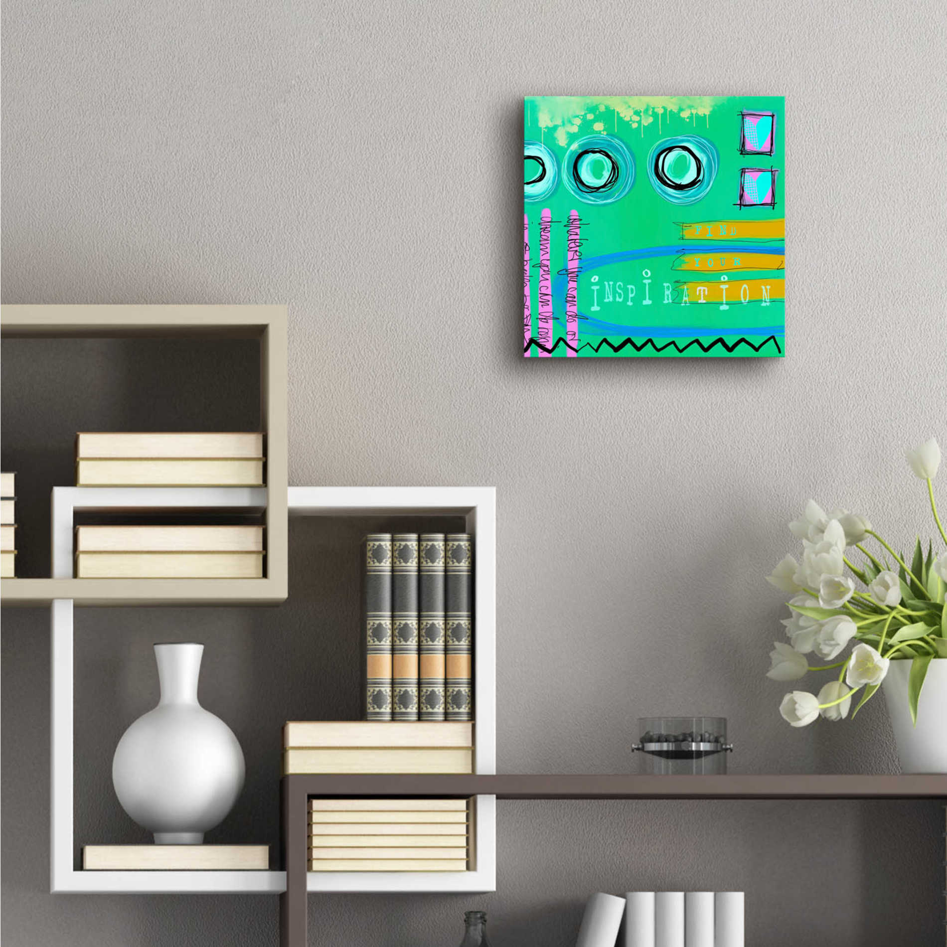 Epic Art 'Abstract Inspiration' by Andrea Haase Acrylic Glass Wall Art,12x12