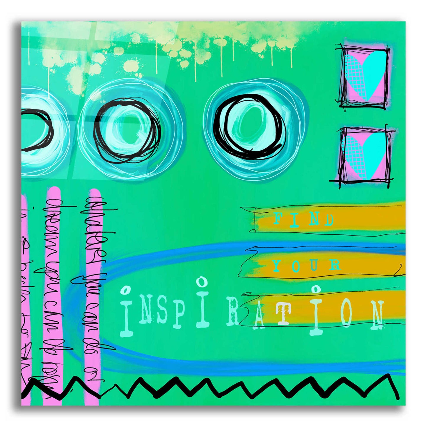 Epic Art 'Abstract Inspiration' by Andrea Haase Acrylic Glass Wall Art,12x12