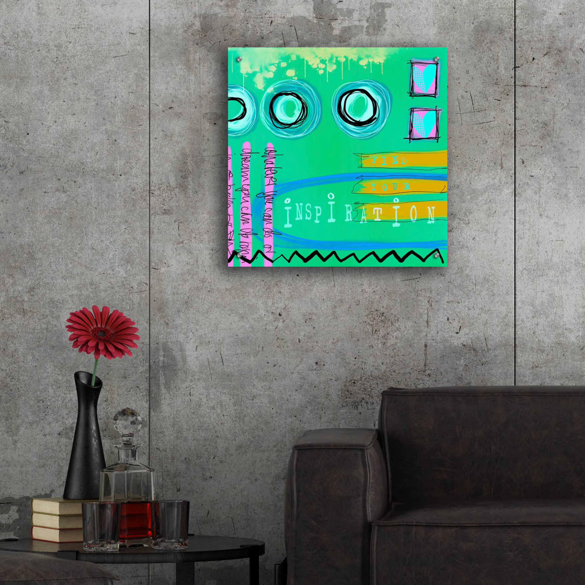 Epic Art 'Abstract Inspiration' by Andrea Haase Acrylic Glass Wall Art,24x24