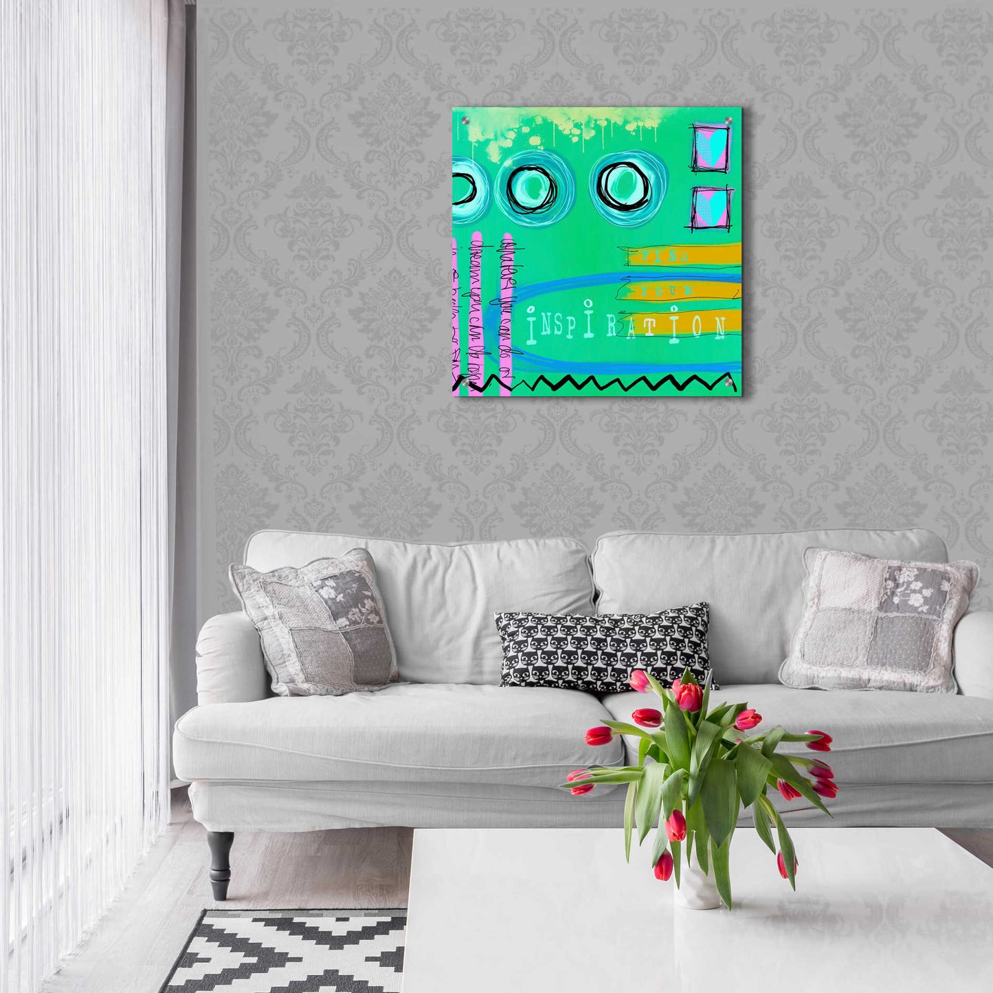 Epic Art 'Abstract Inspiration' by Andrea Haase Acrylic Glass Wall Art,24x24