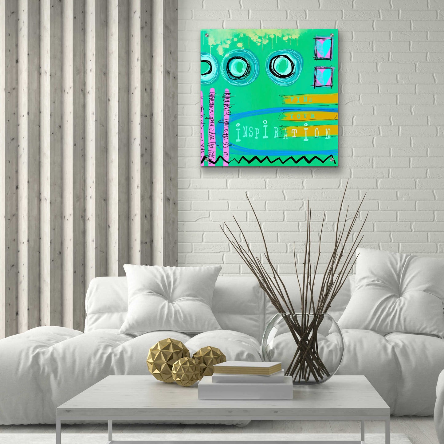 Epic Art 'Abstract Inspiration' by Andrea Haase Acrylic Glass Wall Art,24x24