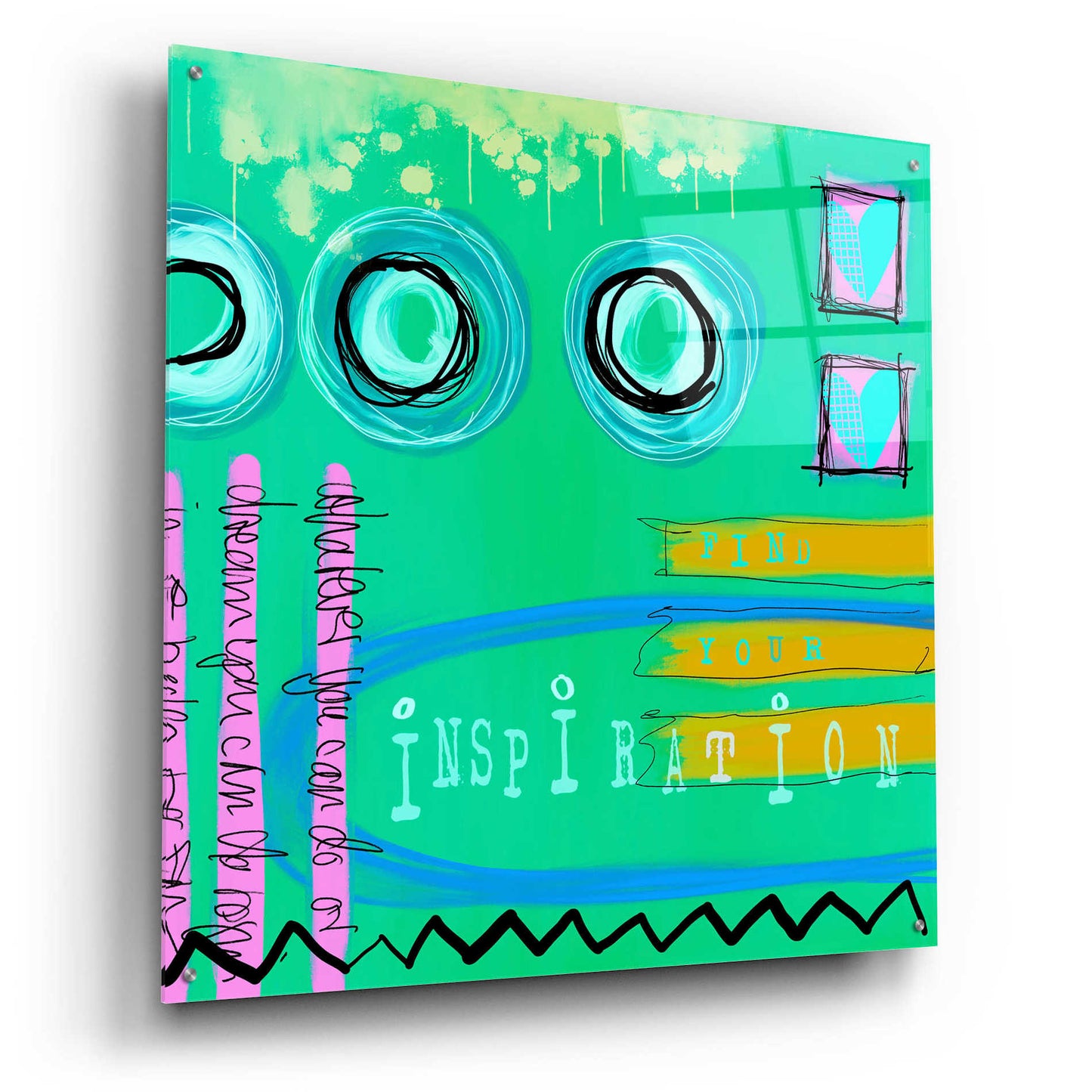 Epic Art 'Abstract Inspiration' by Andrea Haase Acrylic Glass Wall Art,36x36