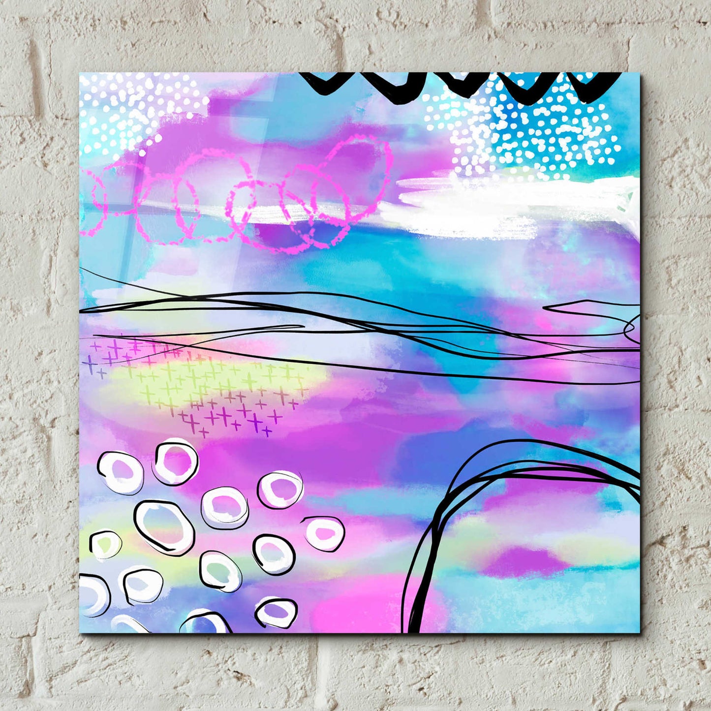 Epic Art 'Abstract Summer Dream' by Andrea Haase Acrylic Glass Wall Art,12x12