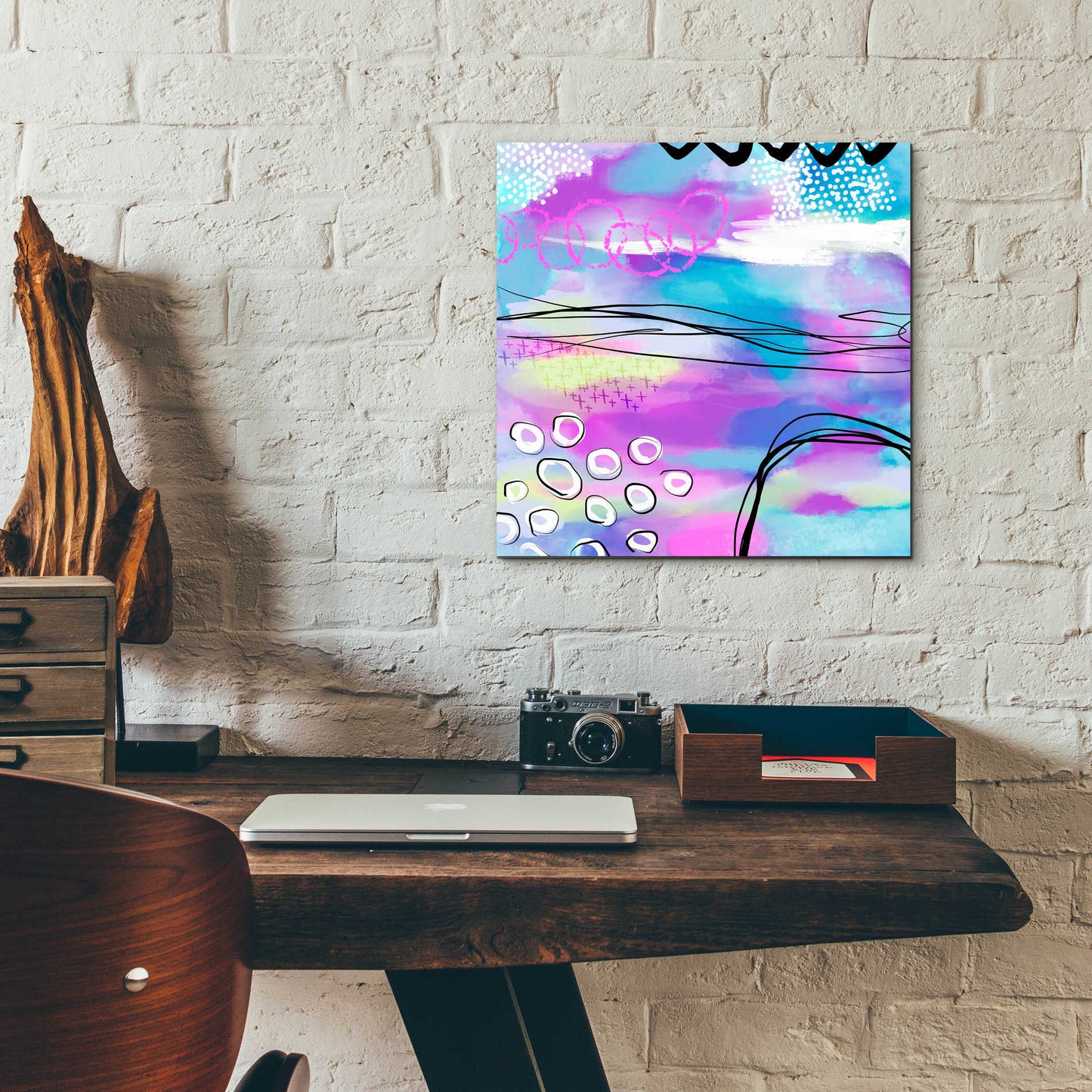 Epic Art 'Abstract Summer Dream' by Andrea Haase Acrylic Glass Wall Art,12x12