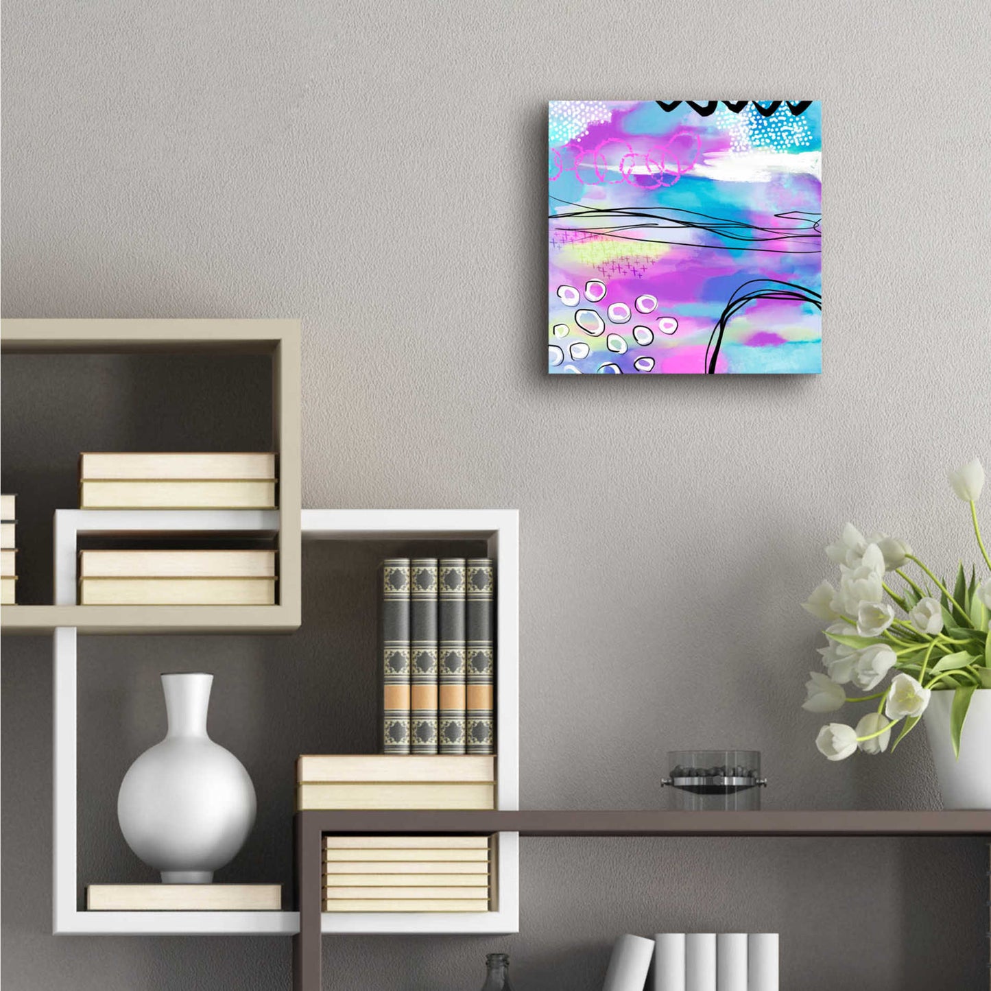 Epic Art 'Abstract Summer Dream' by Andrea Haase Acrylic Glass Wall Art,12x12