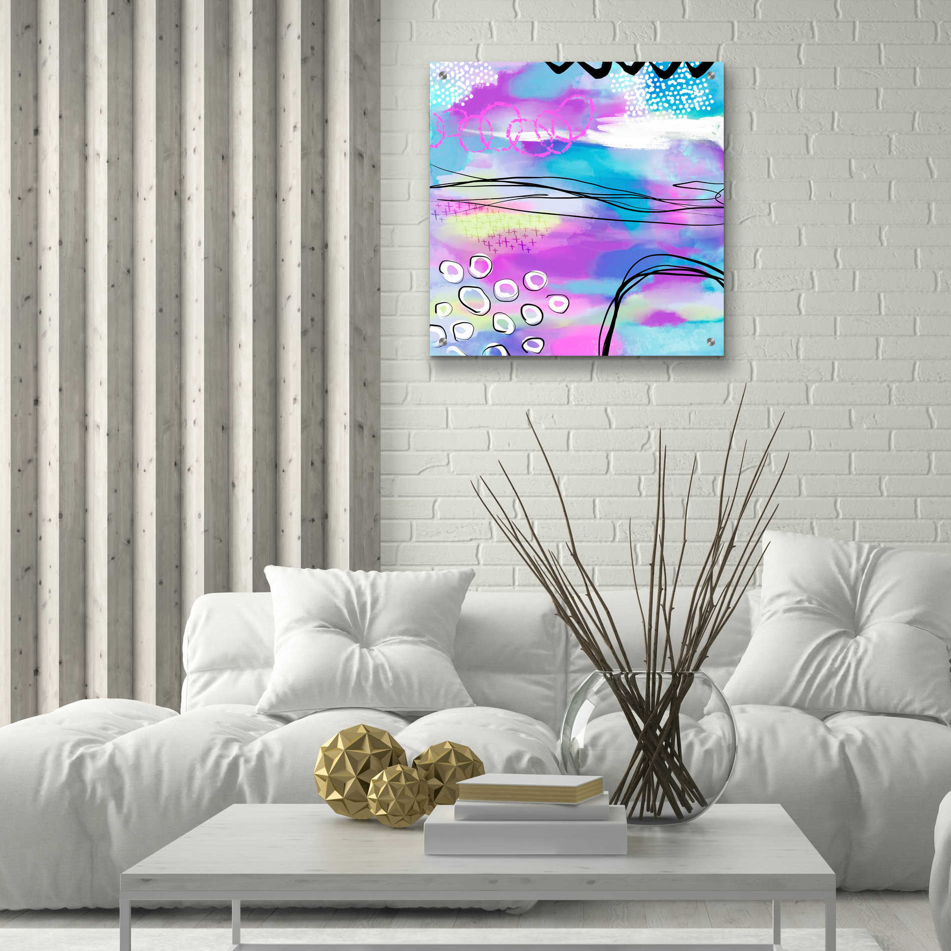 Epic Art 'Abstract Summer Dream' by Andrea Haase Acrylic Glass Wall Art,24x24