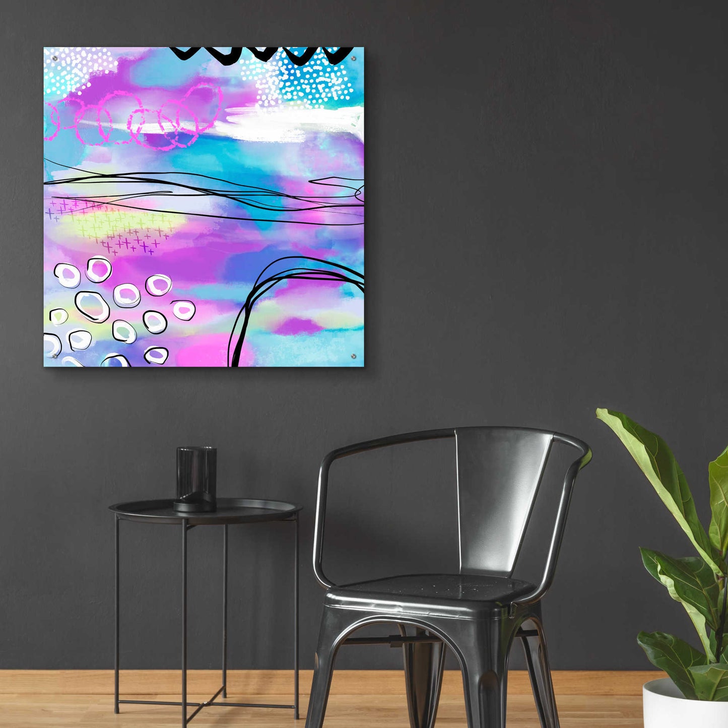 Epic Art 'Abstract Summer Dream' by Andrea Haase Acrylic Glass Wall Art,36x36