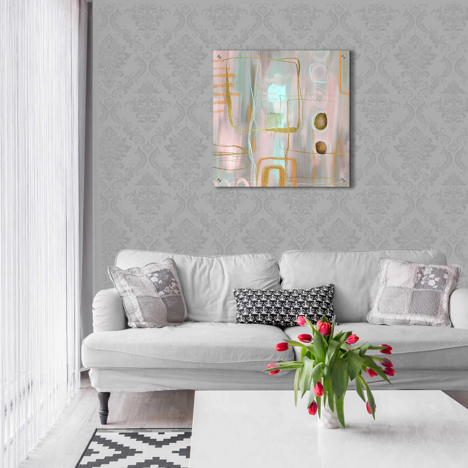 Epic Art 'Faded Elegance' by Andrea Haase Acrylic Glass Wall Art,24x24