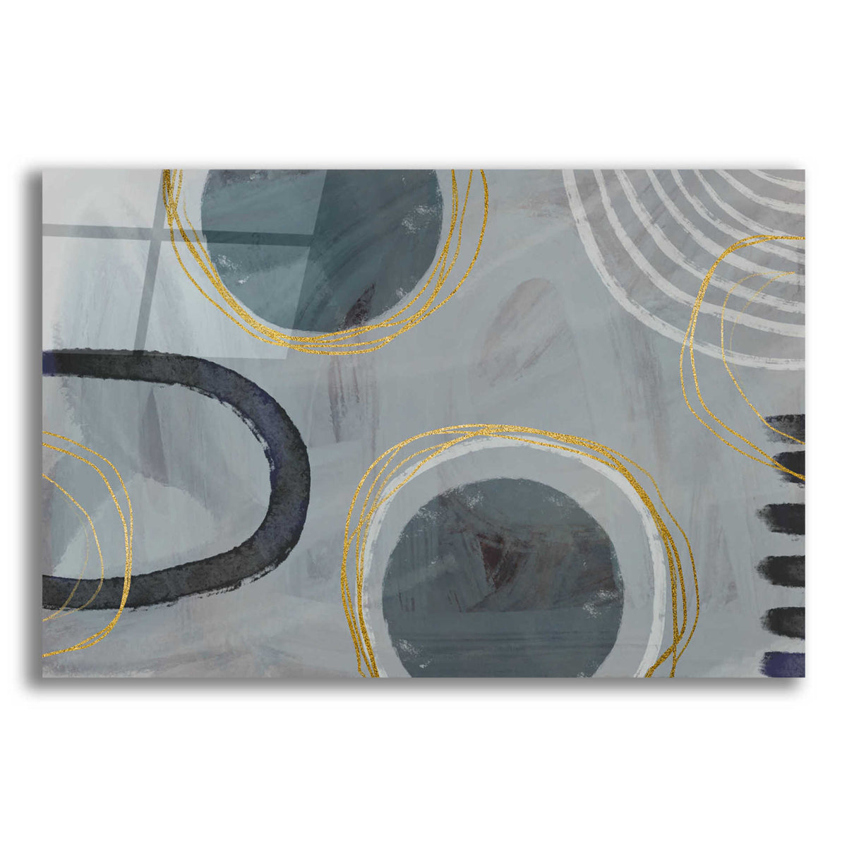 Epic Art 'Golden Line Intention' by Andrea Haase Acrylic Glass Wall Art