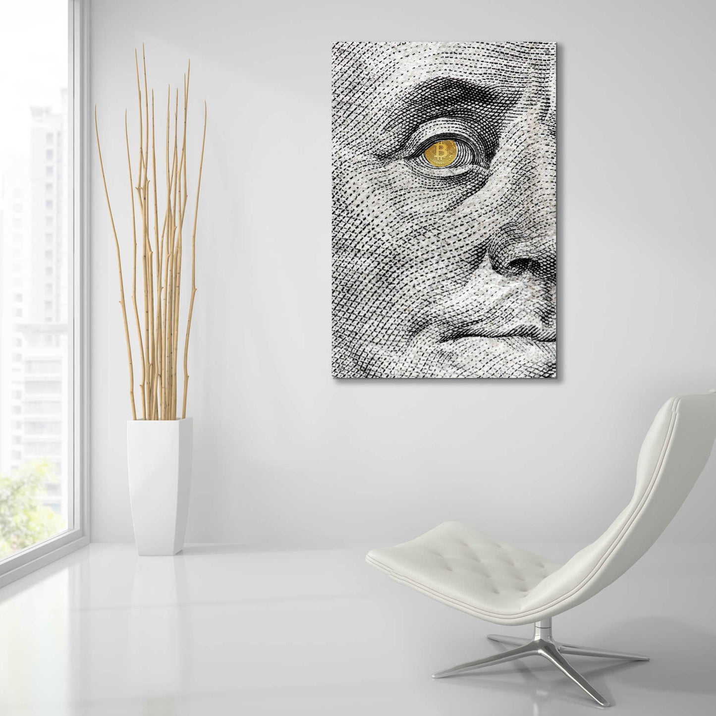 Epic Art 'Money Rules The World' by Andrea Haase Acrylic Glass Wall Art,24x36