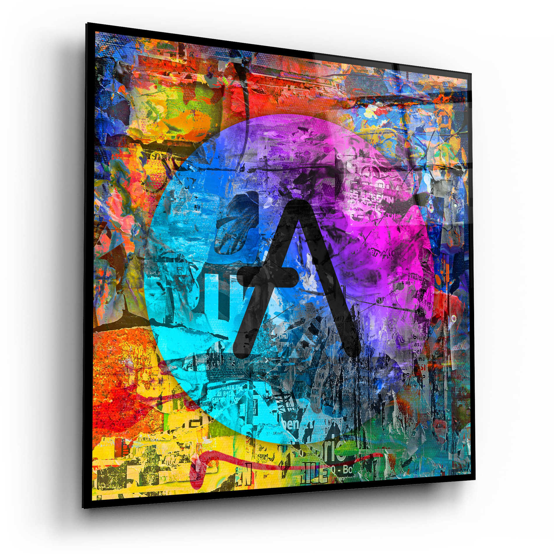 Epic Art 'Aave Crypto In Color' by Epic Art Portfolio, Acrylic Glass Wall Art,12x12