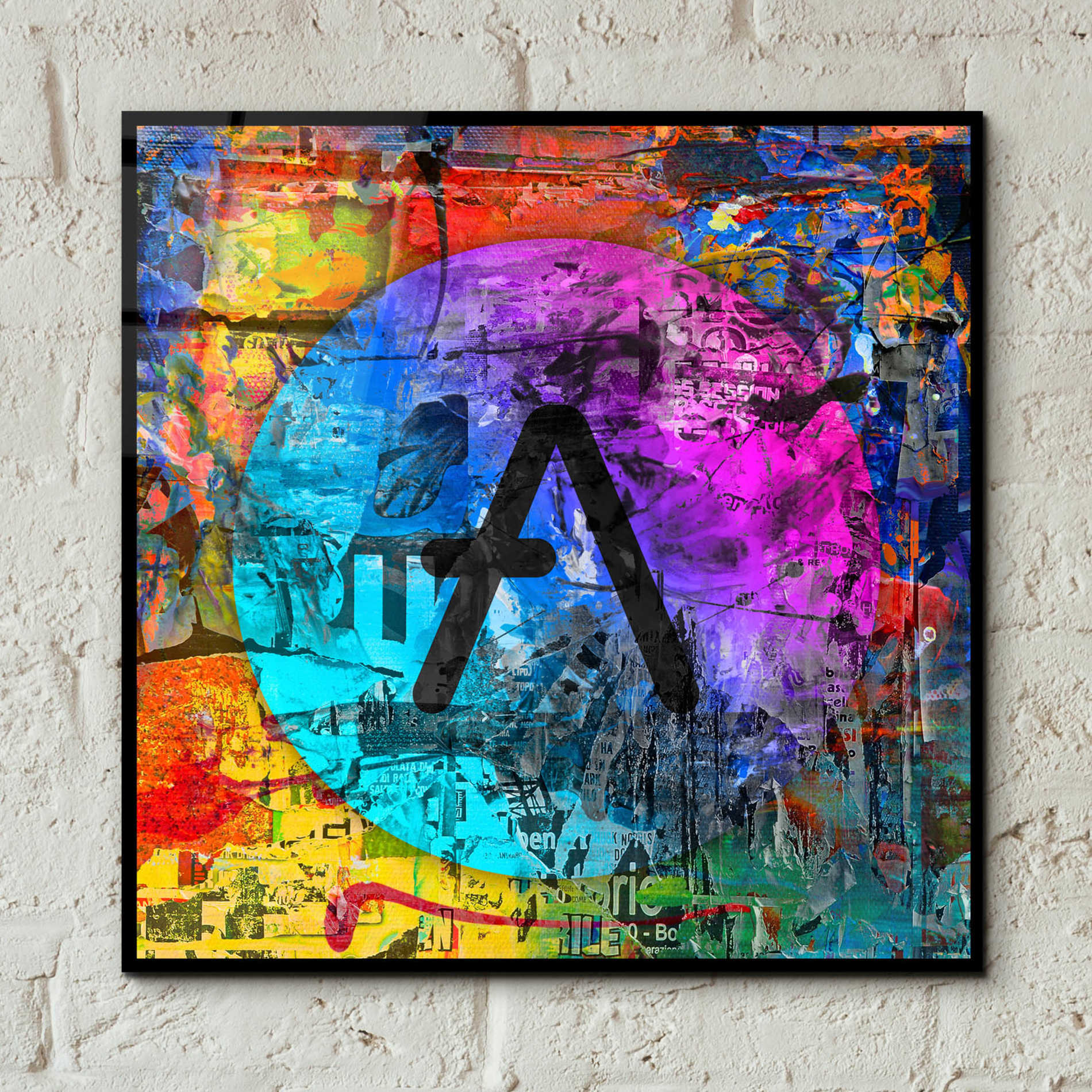 Epic Art 'Aave Crypto In Color' by Epic Art Portfolio, Acrylic Glass Wall Art,12x12