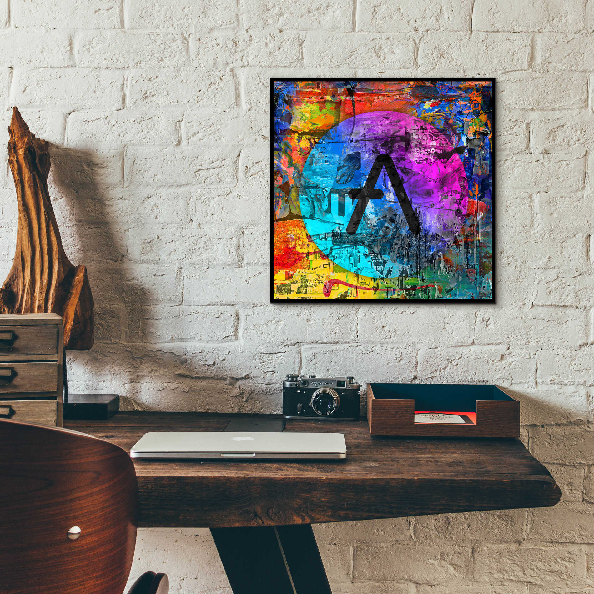 Epic Art 'Aave Crypto In Color' by Epic Art Portfolio, Acrylic Glass Wall Art,12x12