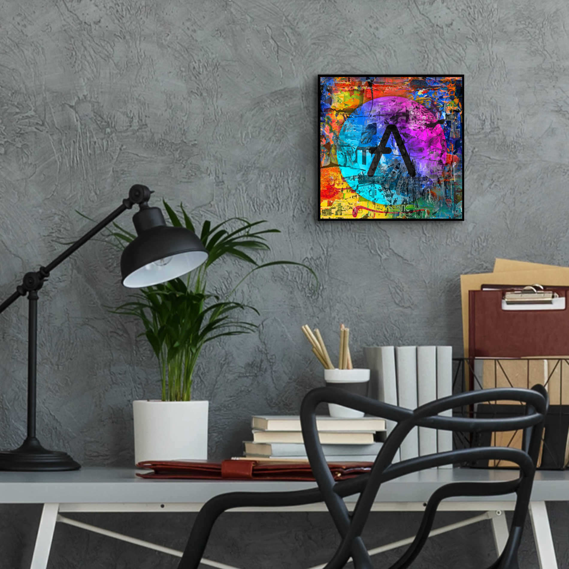 Epic Art 'Aave Crypto In Color' by Epic Art Portfolio, Acrylic Glass Wall Art,12x12
