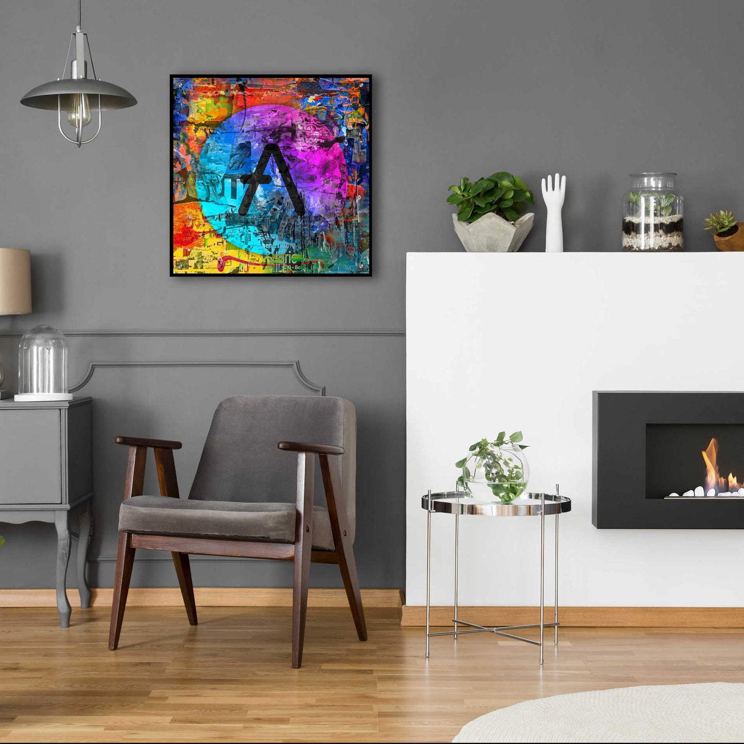 Epic Art 'Aave Crypto In Color' by Epic Art Portfolio, Acrylic Glass Wall Art,24x24