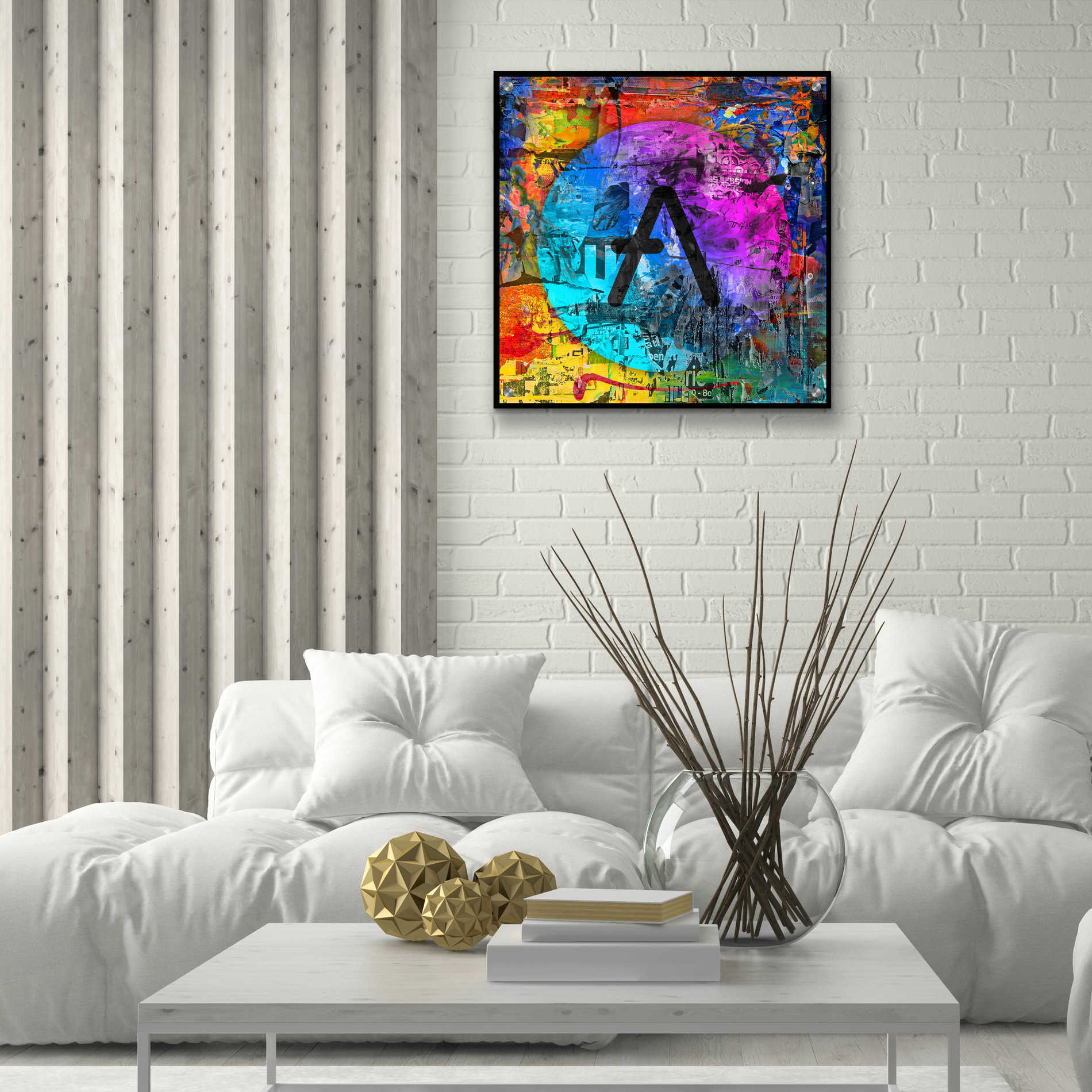 Epic Art 'Aave Crypto In Color' by Epic Art Portfolio, Acrylic Glass Wall Art,24x24