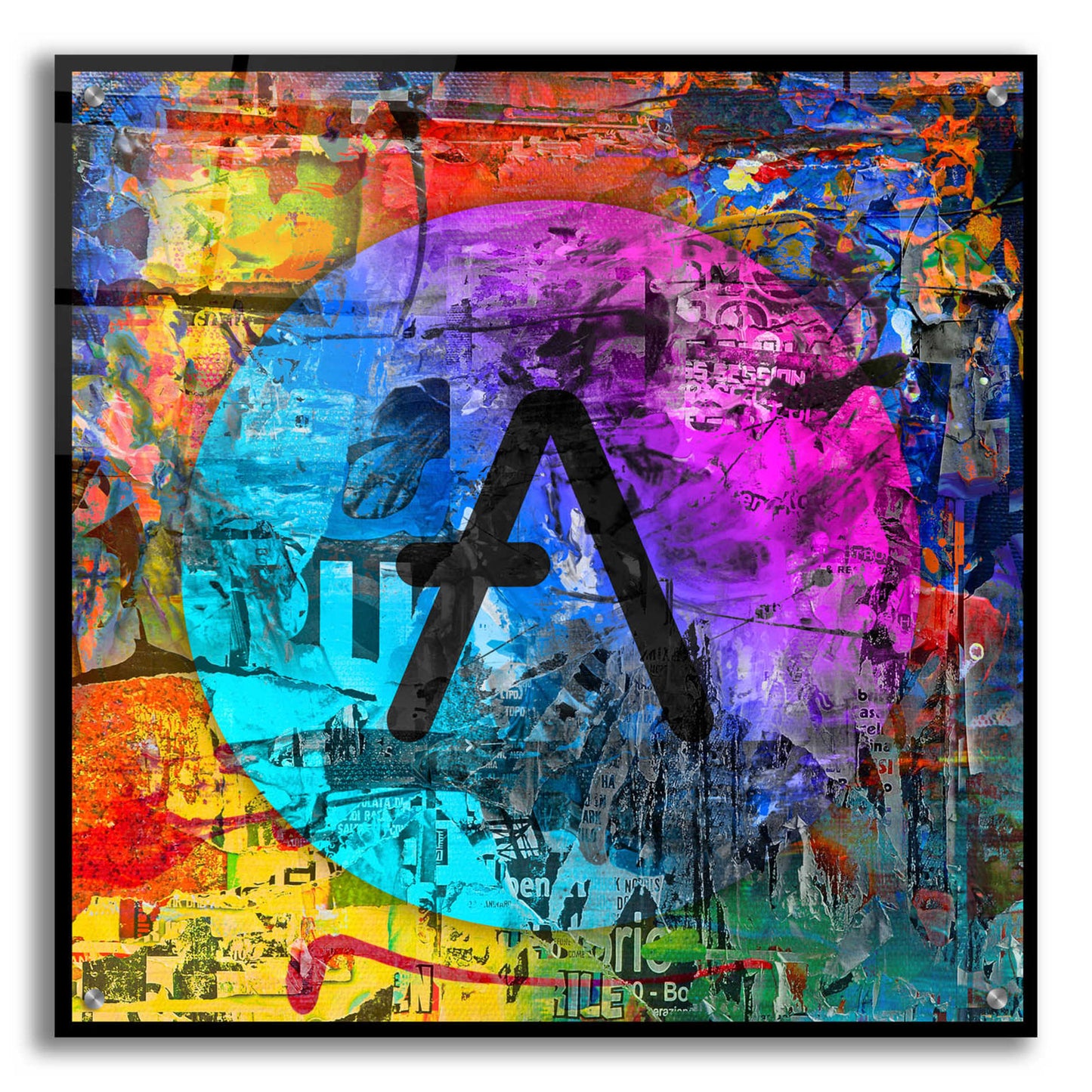 Epic Art 'Aave Crypto In Color' by Epic Art Portfolio, Acrylic Glass Wall Art,24x24