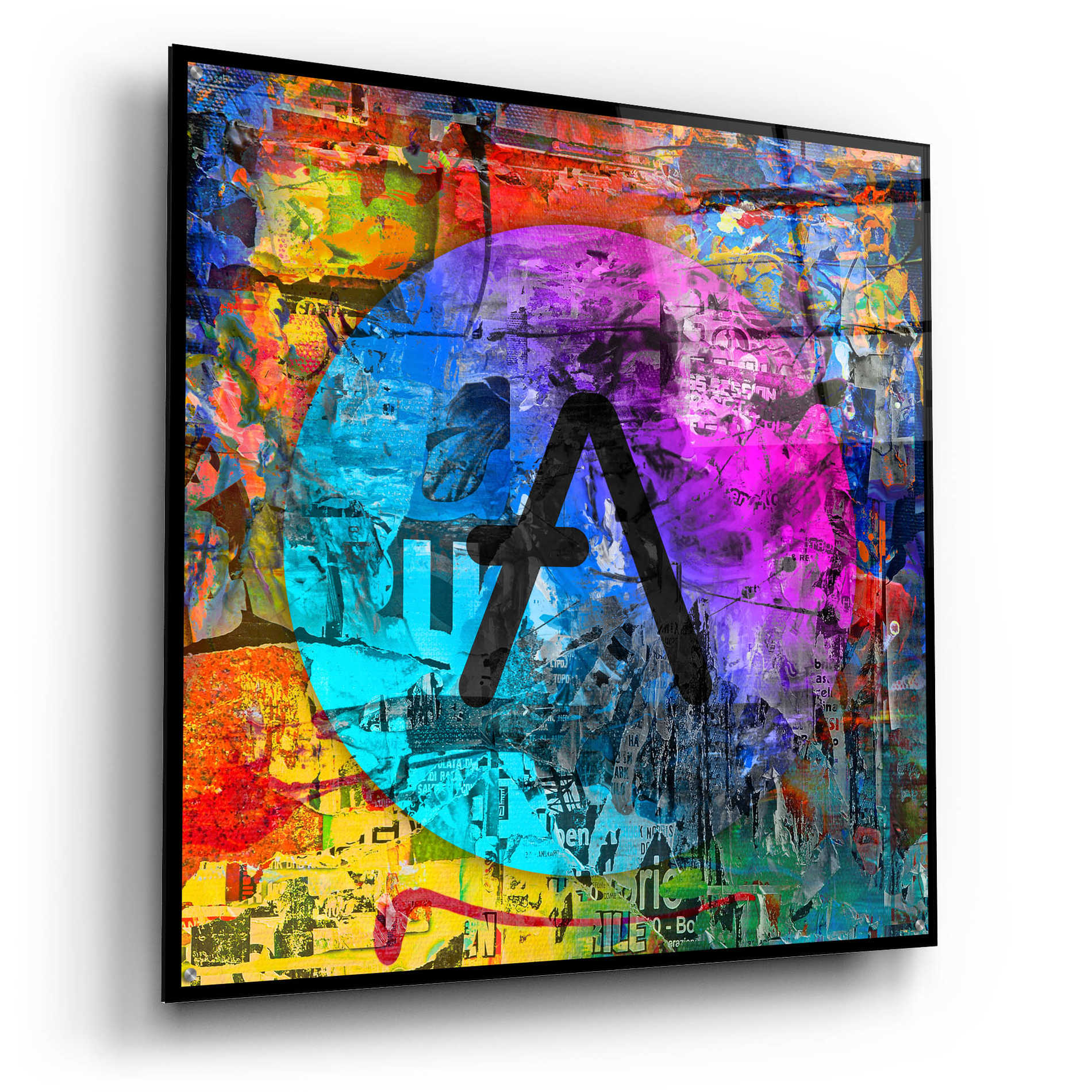 Epic Art 'Aave Crypto In Color' by Epic Art Portfolio, Acrylic Glass Wall Art,36x36