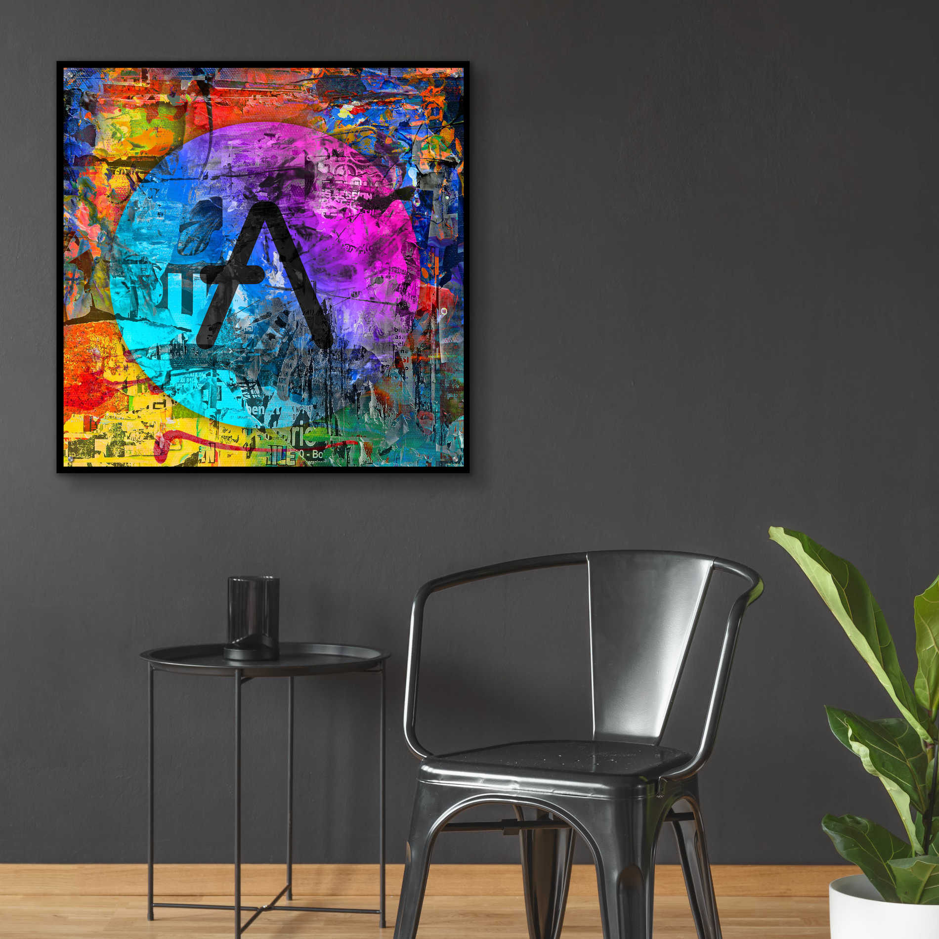 Epic Art 'Aave Crypto In Color' by Epic Art Portfolio, Acrylic Glass Wall Art,36x36