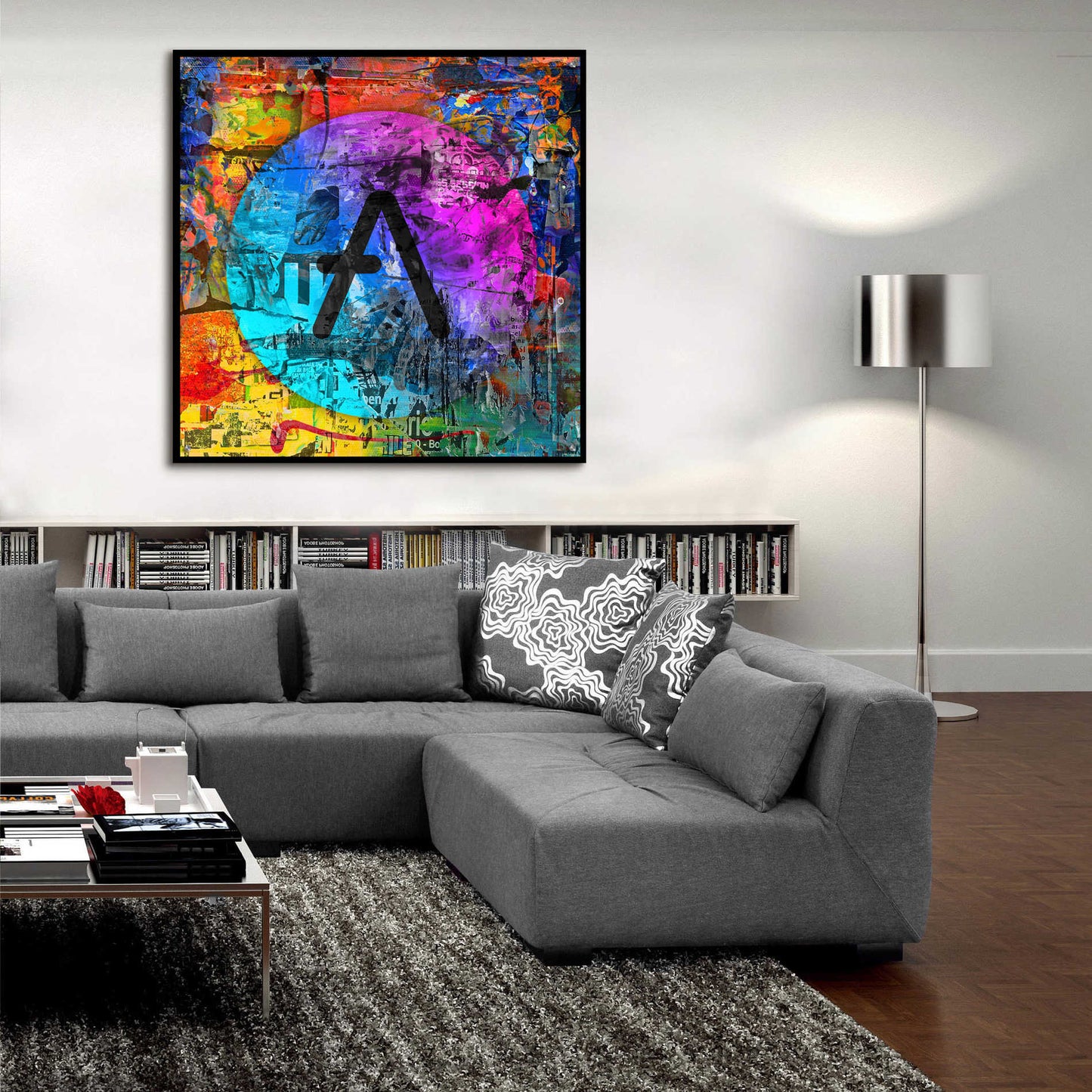Epic Art 'Aave Crypto In Color' by Epic Art Portfolio, Acrylic Glass Wall Art,36x36