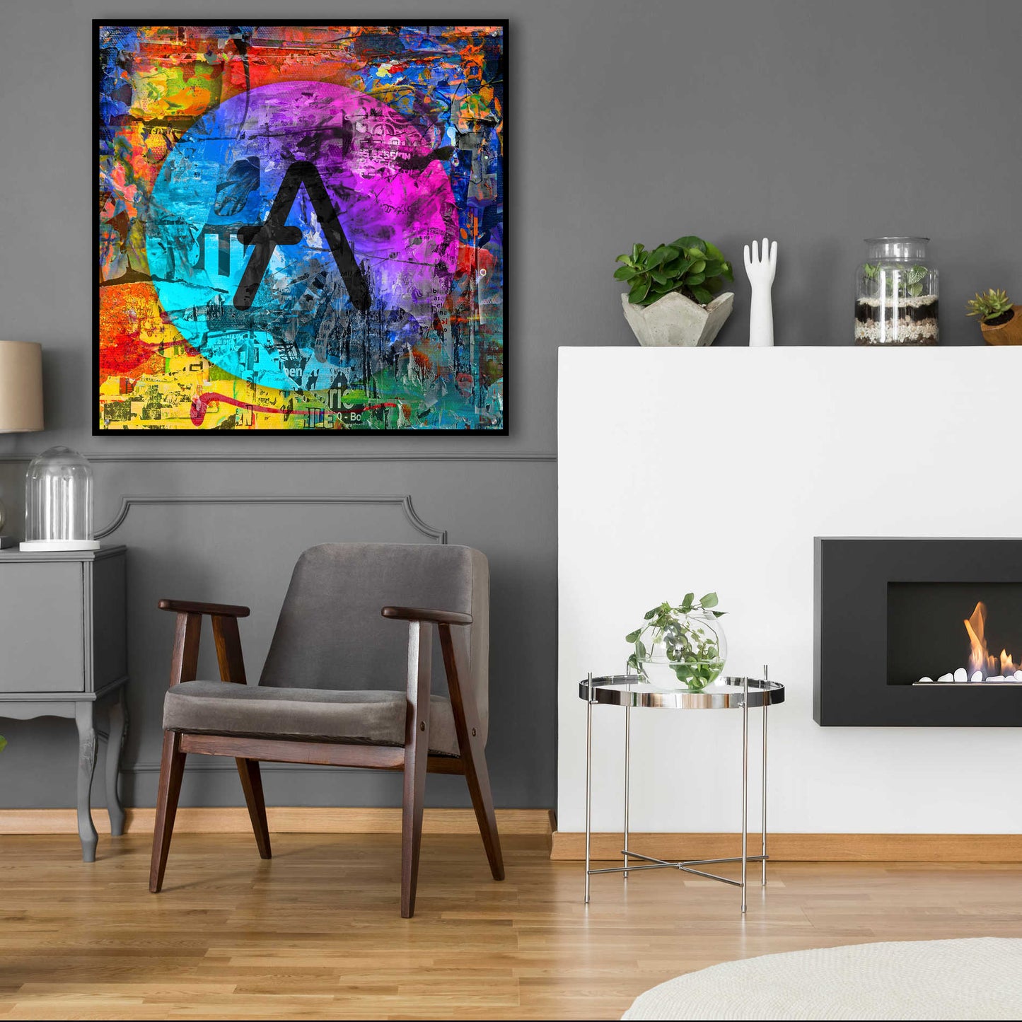 Epic Art 'Aave Crypto In Color' by Epic Art Portfolio, Acrylic Glass Wall Art,36x36