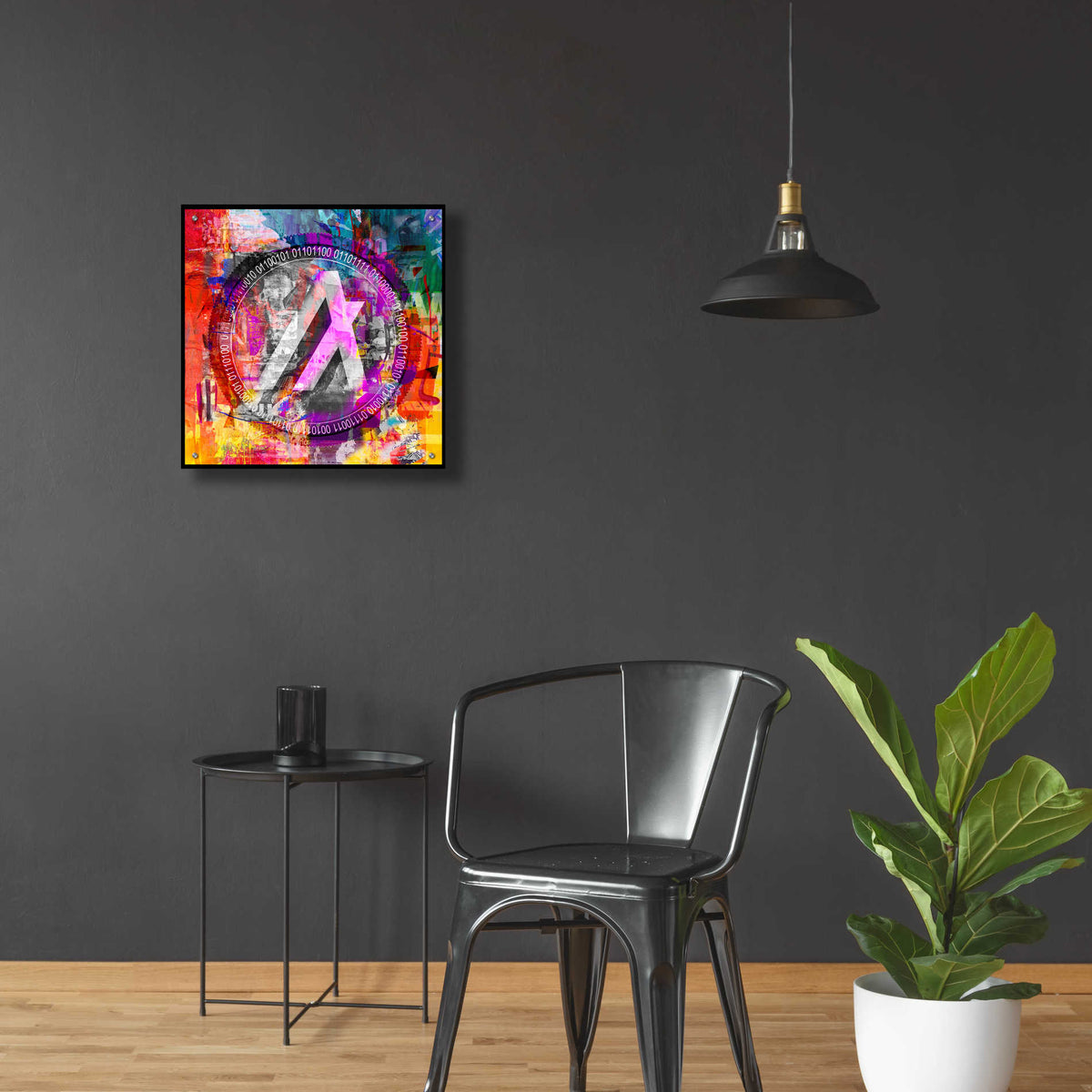 Epic Art 'Algo Algorand Crypto In Color' by Epic Art Portfolio, Acrylic Glass Wall Art,24x24