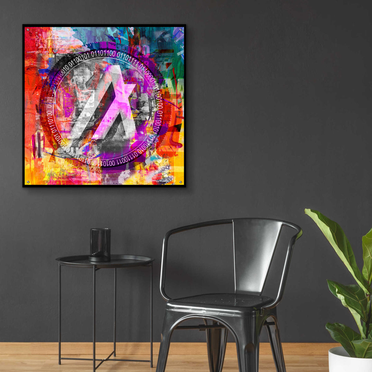 Epic Art 'Algo Algorand Crypto In Color' by Epic Art Portfolio, Acrylic Glass Wall Art,36x36
