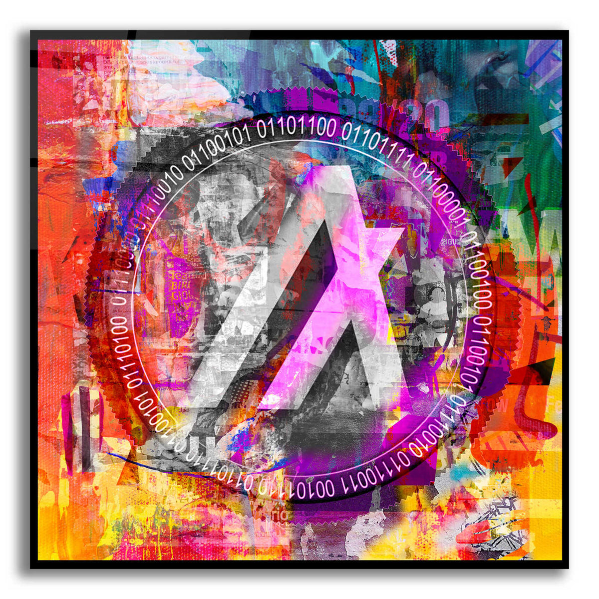 Epic Art 'Algo Algorand Crypto In Color' by Epic Art Portfolio, Acrylic Glass Wall Art