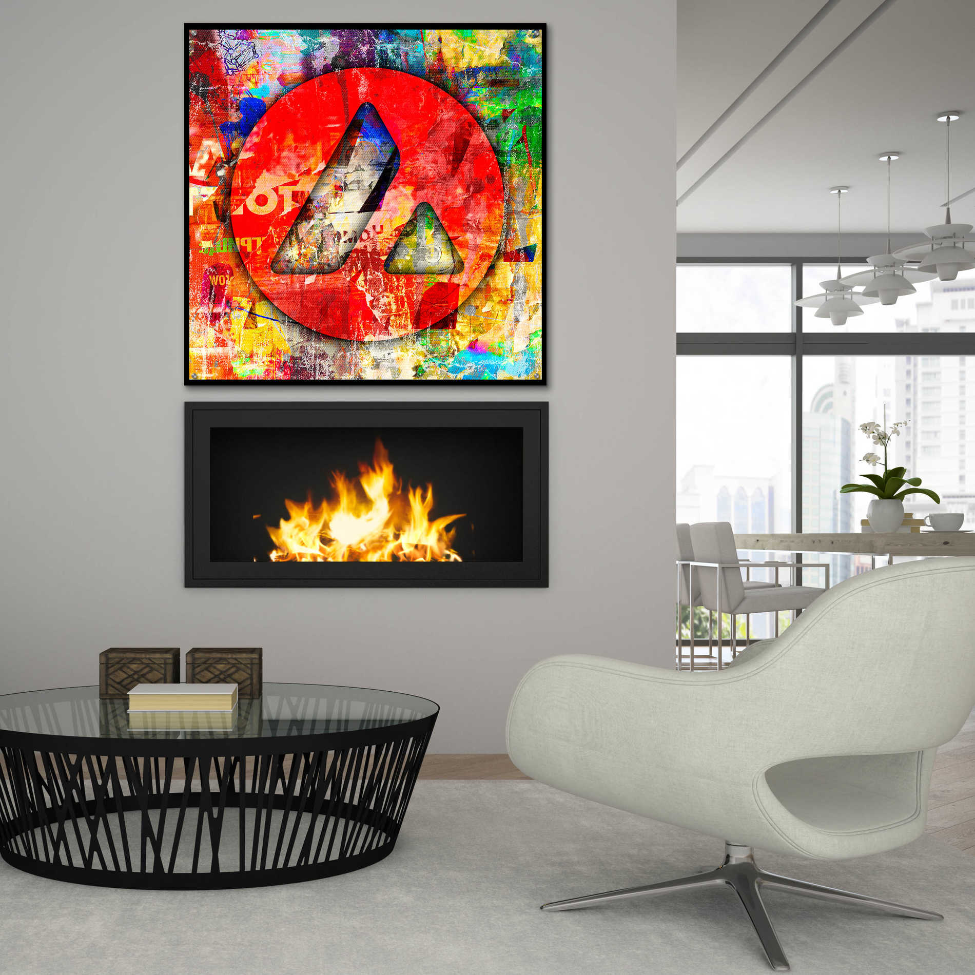 Epic Art 'Avax Avalanche Crypto In Color' by Epic Art Portfolio, Acrylic Glass Wall Art,36x36