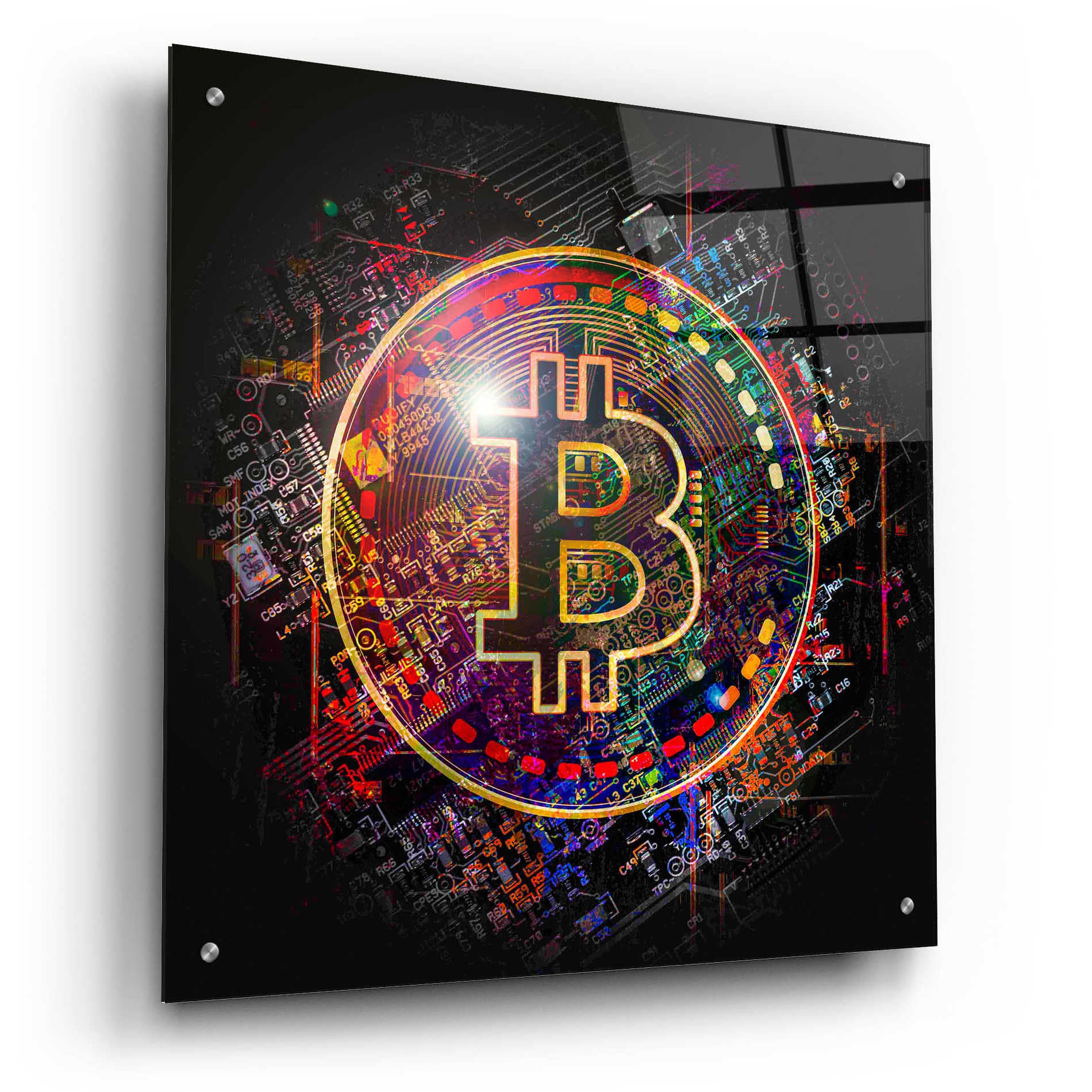 Epic Art 'Bitcoin Art' by Epic Art Portfolio, Acrylic Glass Wall Art,24x24