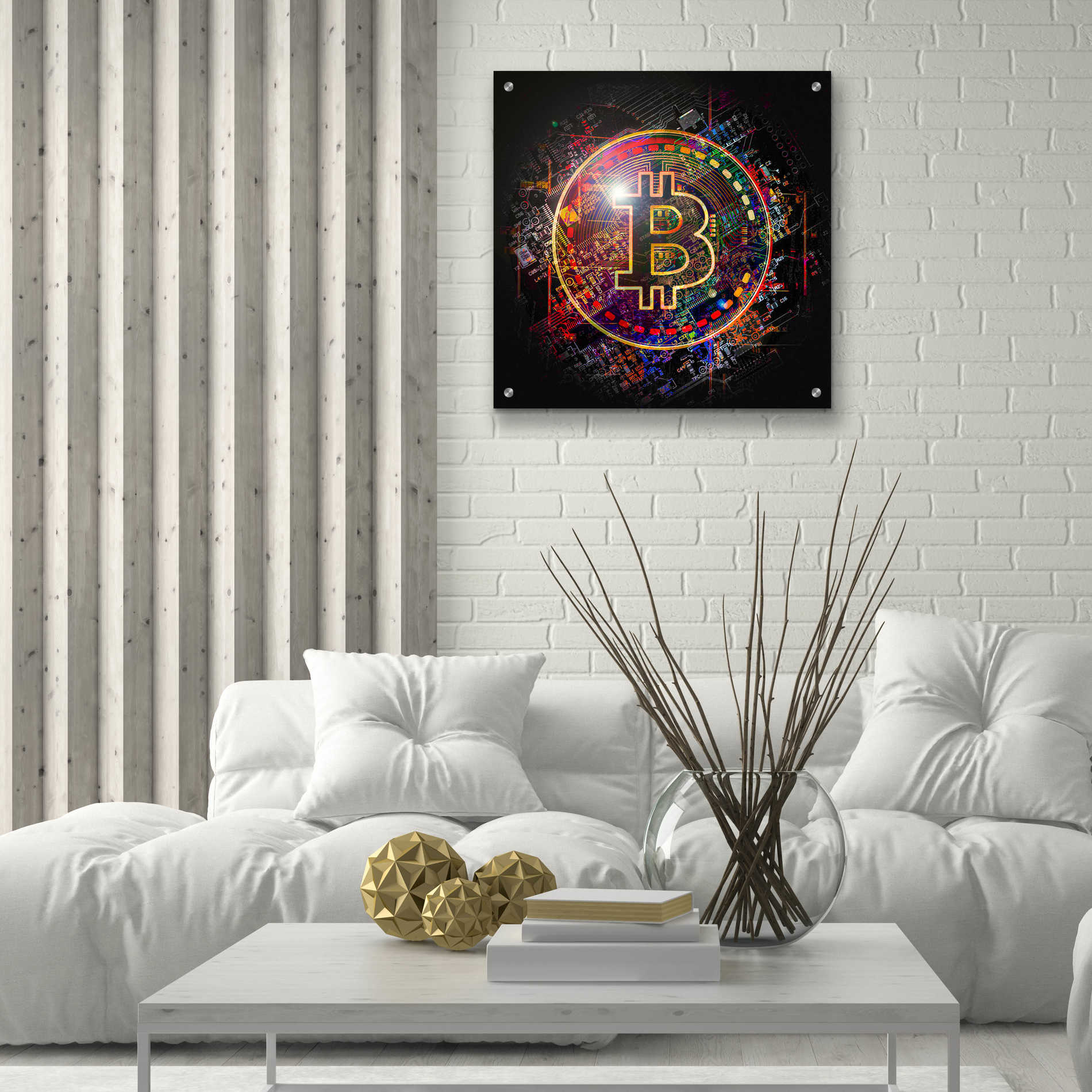 Epic Art 'Bitcoin Art' by Epic Art Portfolio, Acrylic Glass Wall Art,24x24