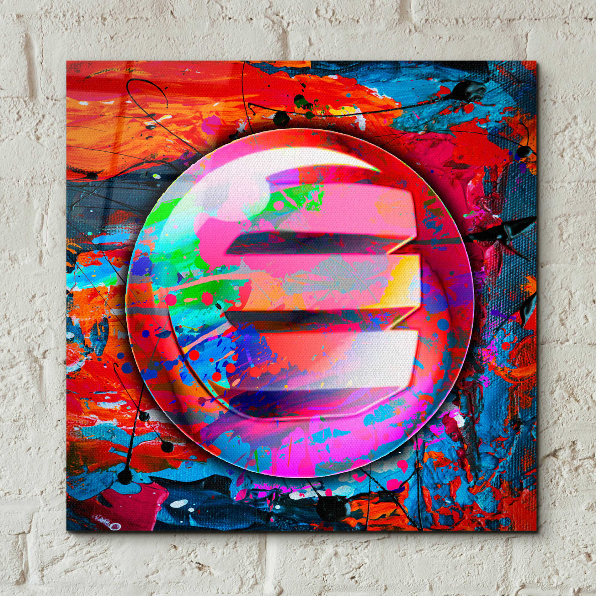 Epic Art 'Enj Enjin Crypto In Color' by Epic Art Portfolio, Acrylic Glass Wall Art,12x12