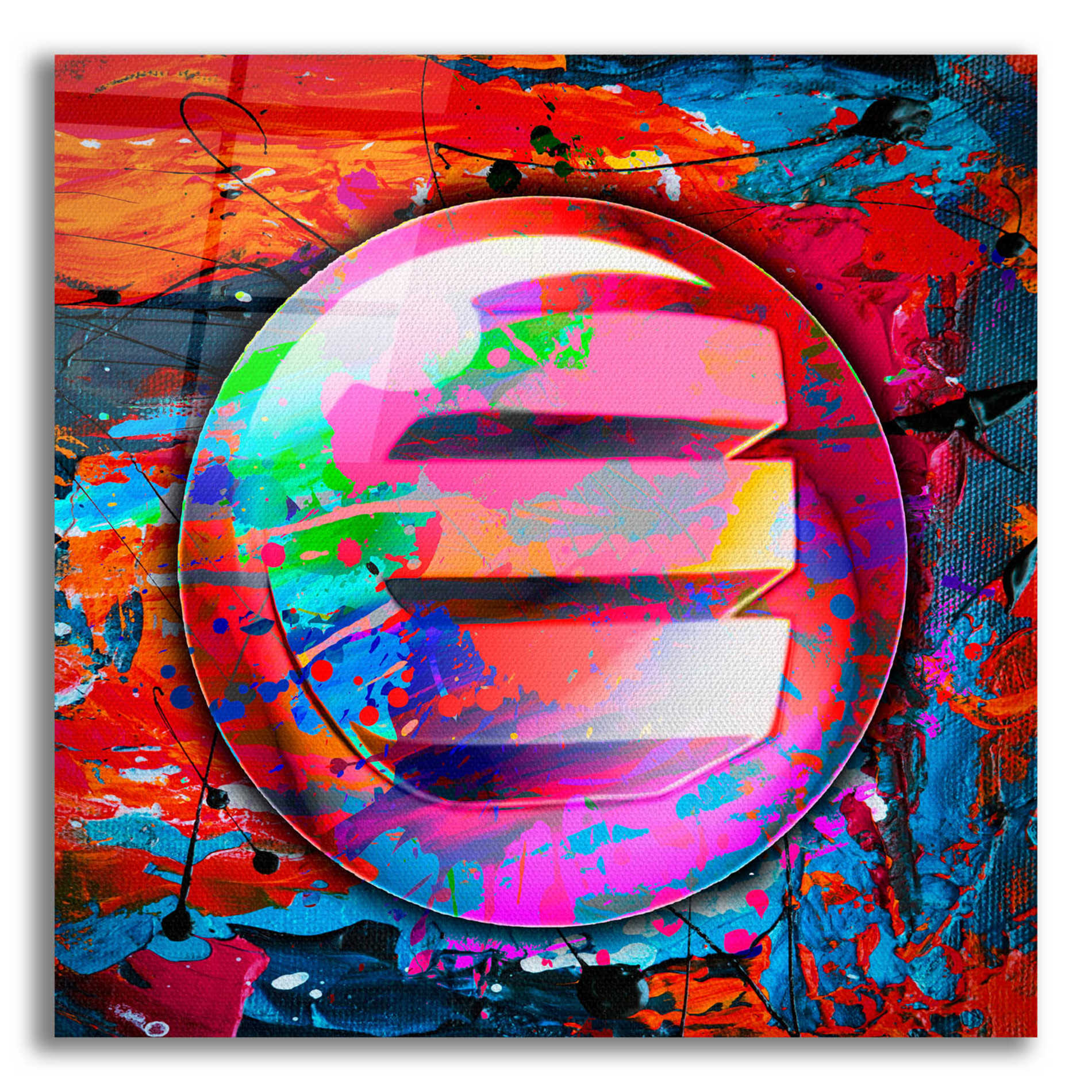 Epic Art 'Enj Enjin Crypto In Color' by Epic Art Portfolio, Acrylic Glass Wall Art,12x12
