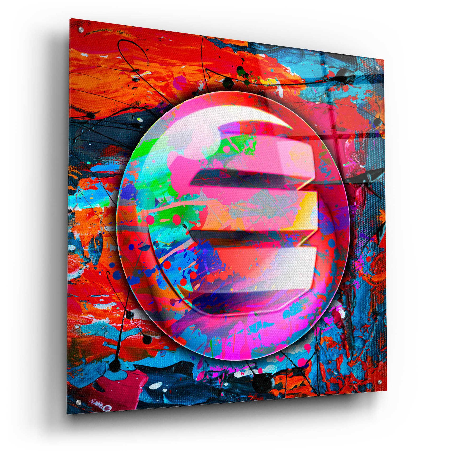 Epic Art 'Enj Enjin Crypto In Color' by Epic Art Portfolio, Acrylic Glass Wall Art,36x36